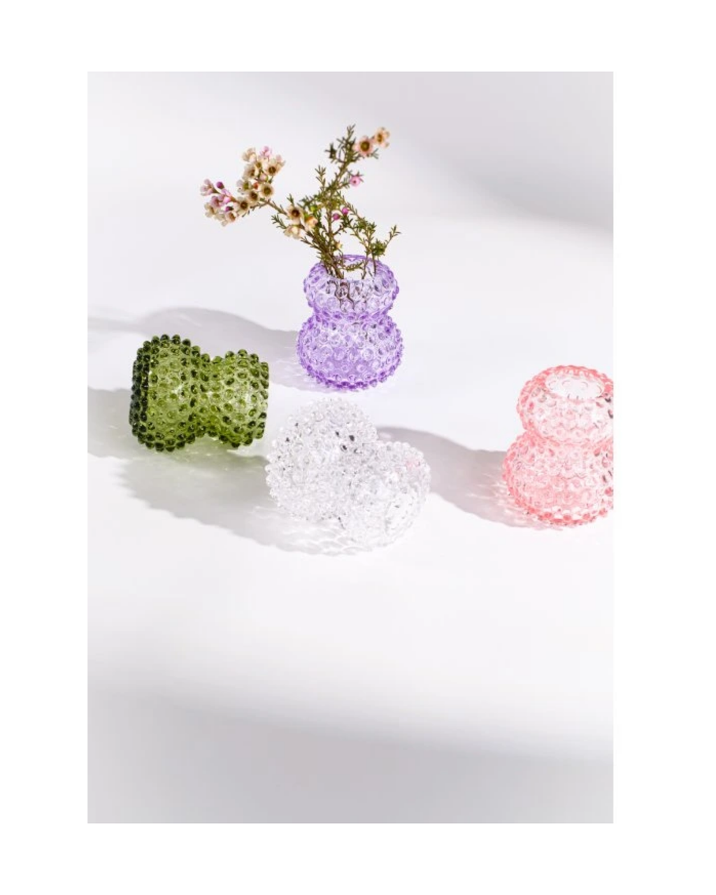 Anna von Lipa Hobnail Birdie Vase Crystal