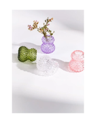 Vase Hobnail Birdie Pink