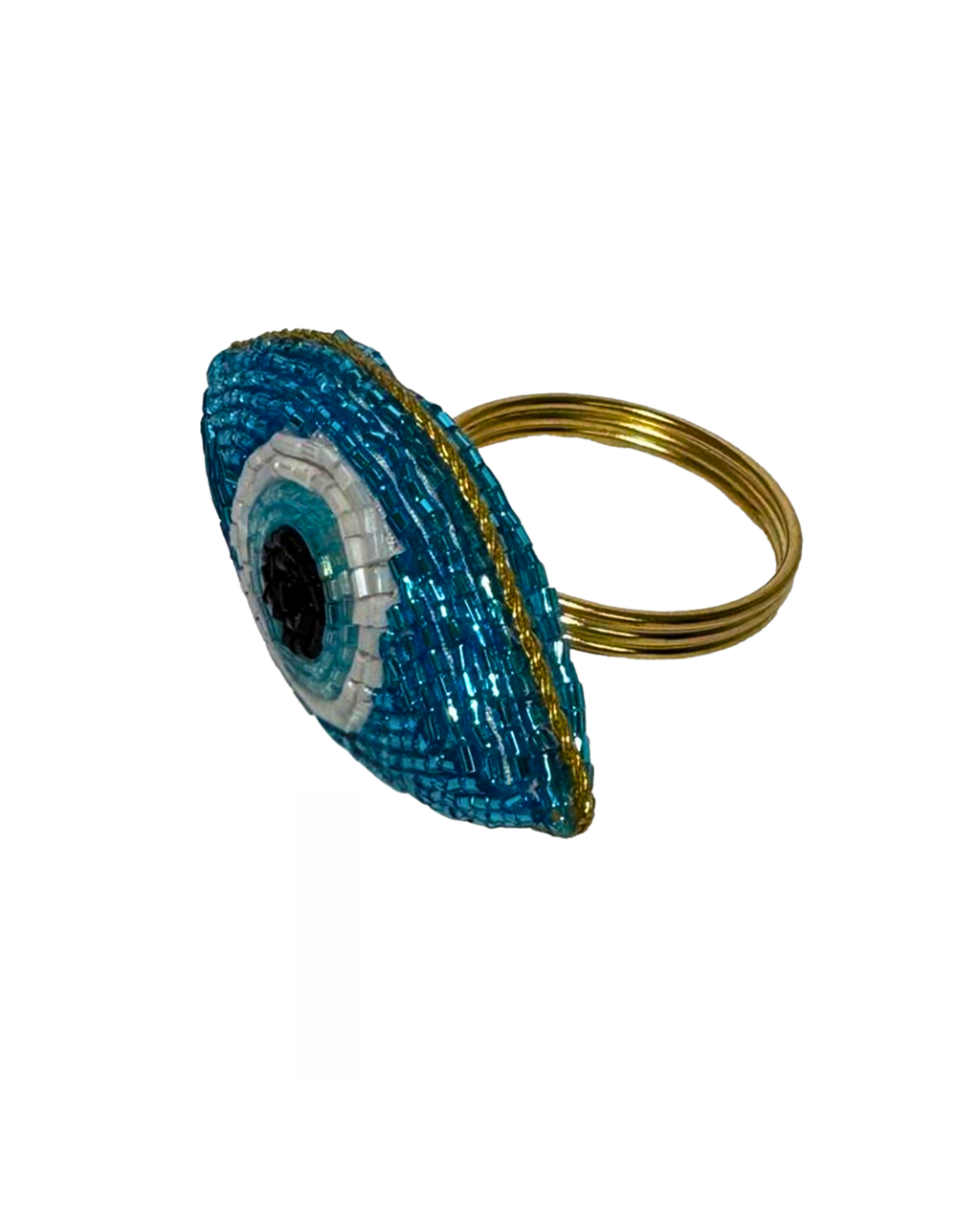 Handgefertigte Perlen Serviettenringe Eye, 2er-Set