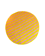 Tablecloth Cotton Round Yellow-Pink Striped