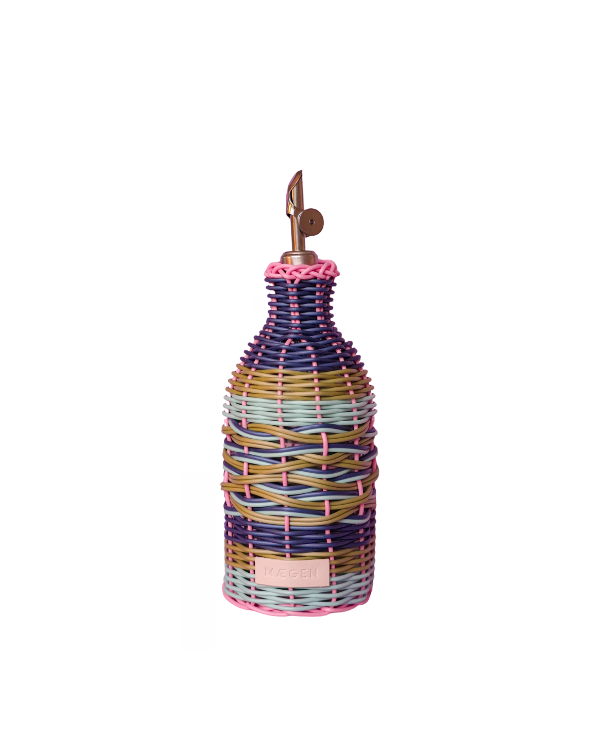 Handgewebter Ölspender Pink-Navy