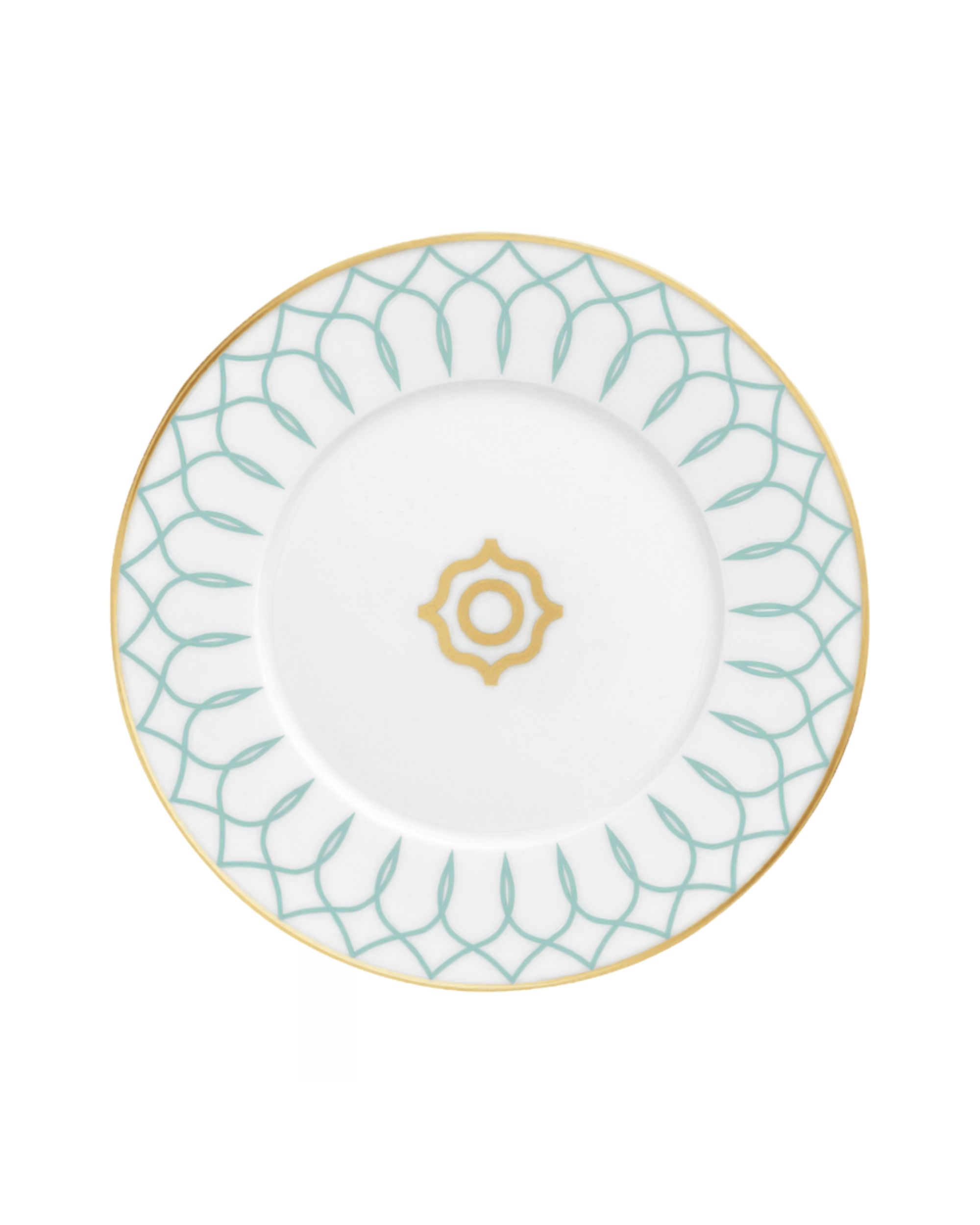 Fürstenberg Porzellan Brotteller Türkis-Gold CARLO
