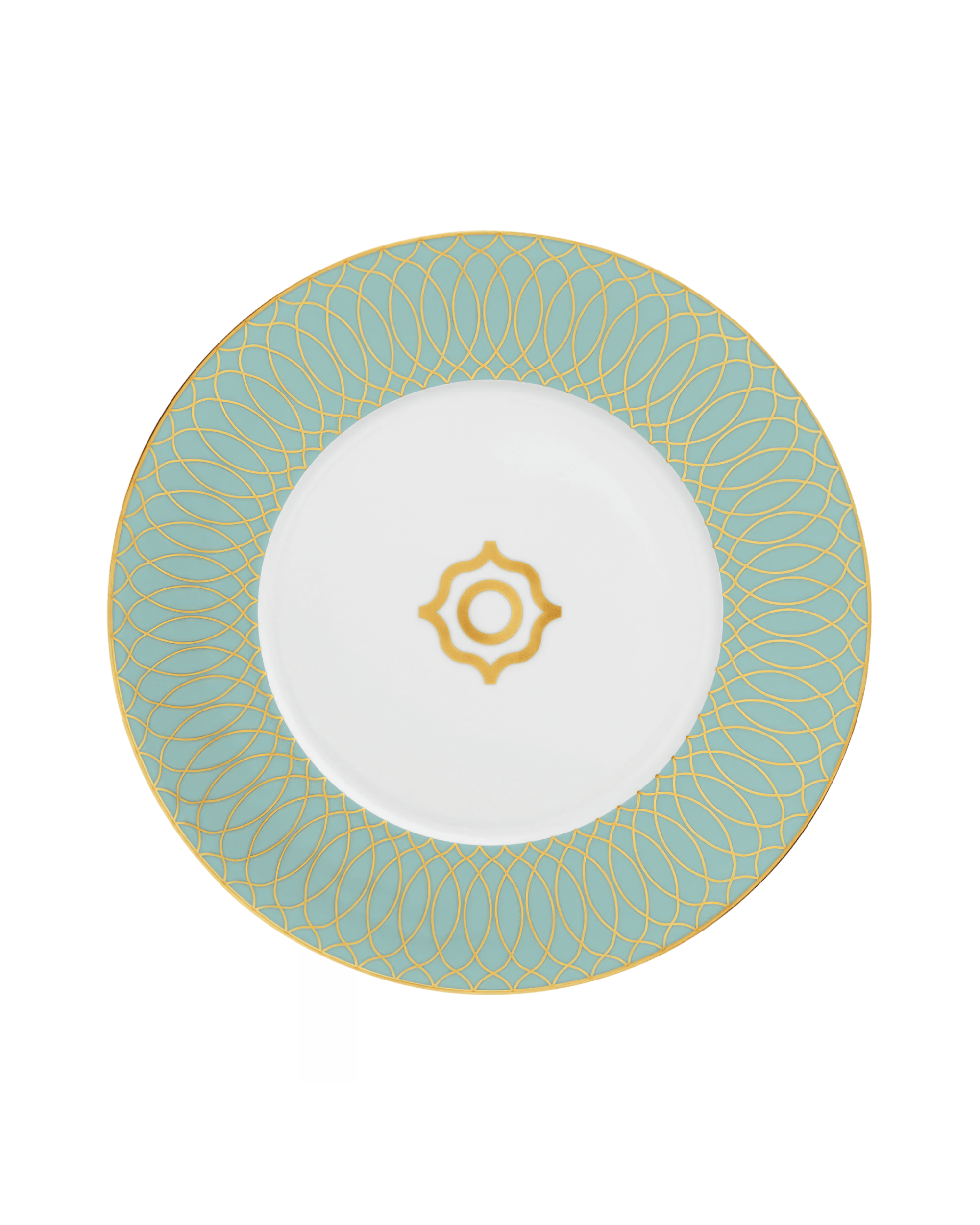 Fürstenberg Porzellan Platzteller Türkis-Gold CARLO