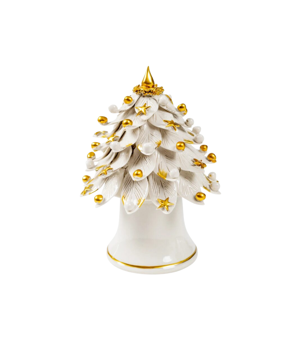 Porzellan Weihnachtsbaum Gold