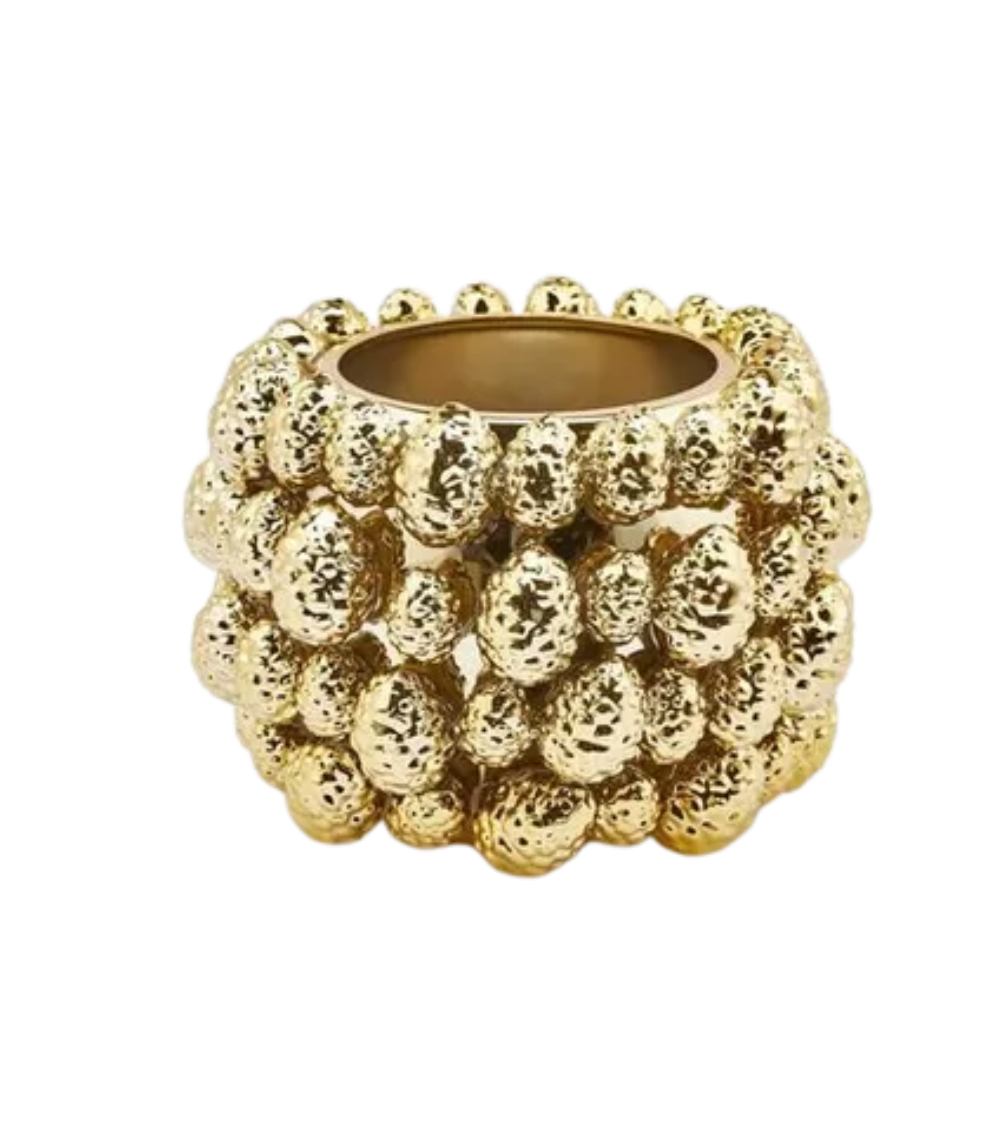 Pine Chakra Vase Gold Medium