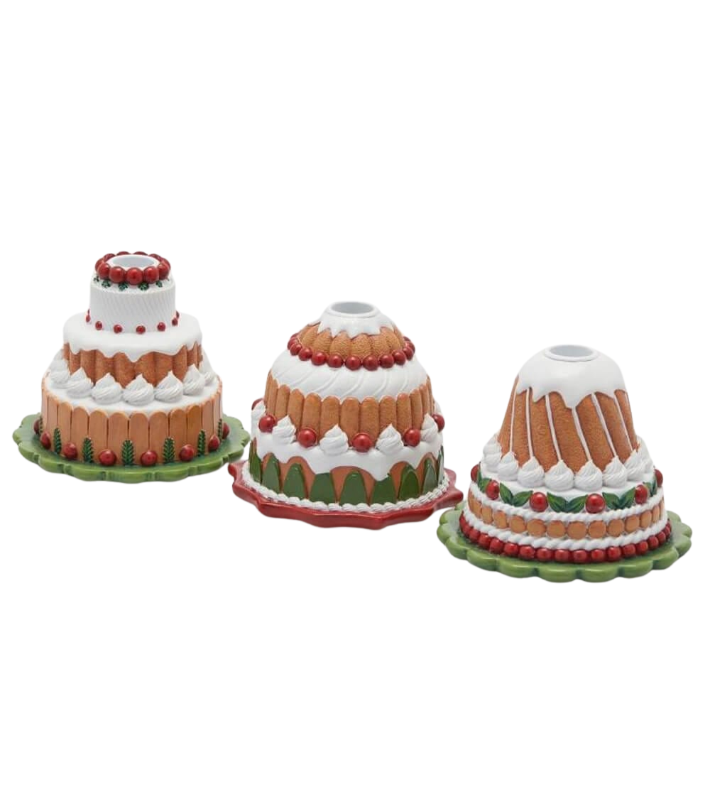 Kerzenhalter „Christmas Cake“ – 3er-Set