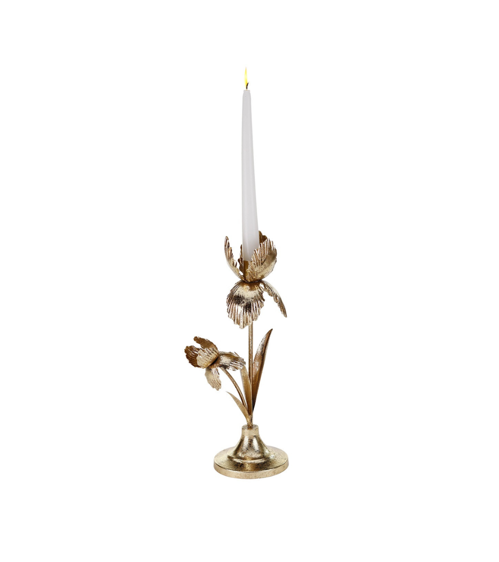 Kerzenständer Gold Blume