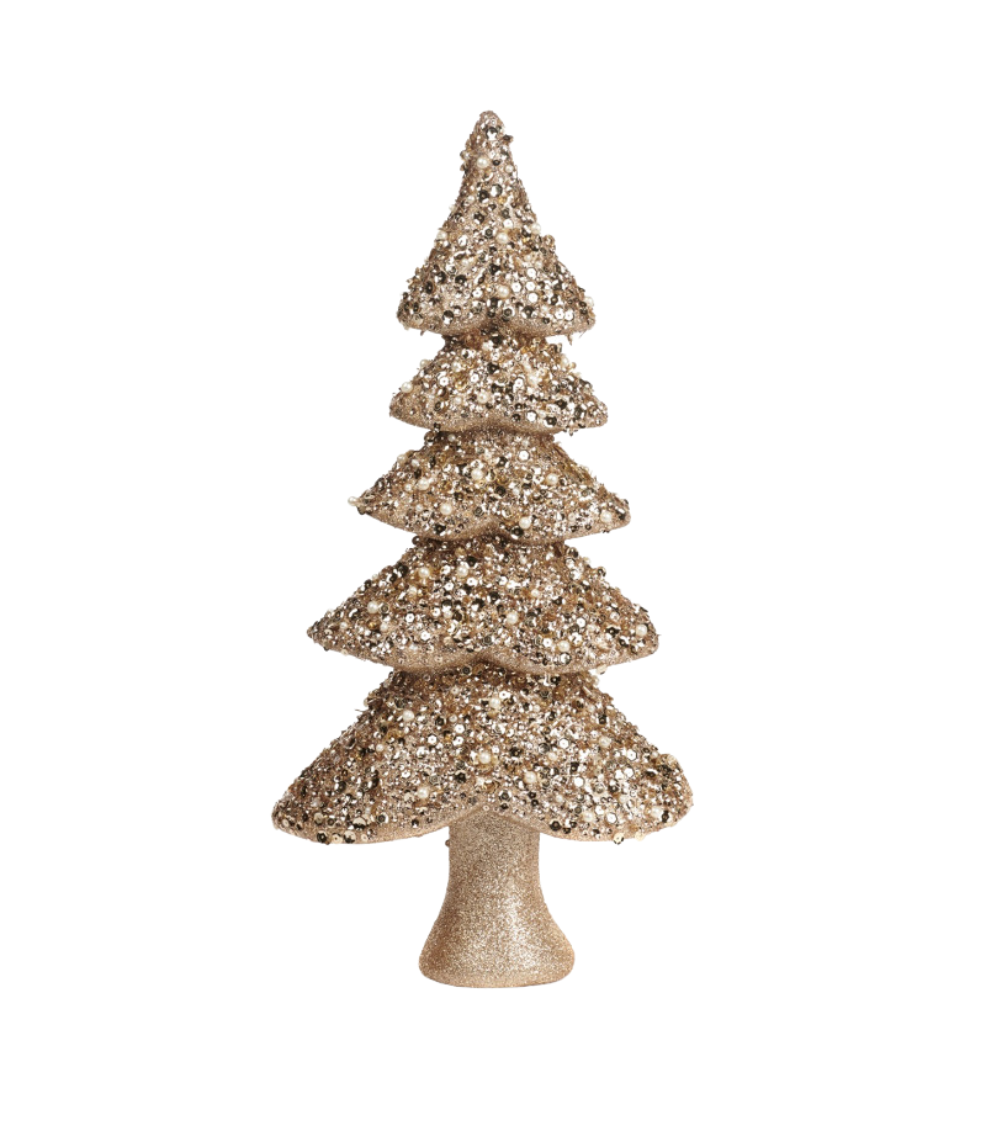 Weihnachtsbaum Glitzer Gold (Medium)