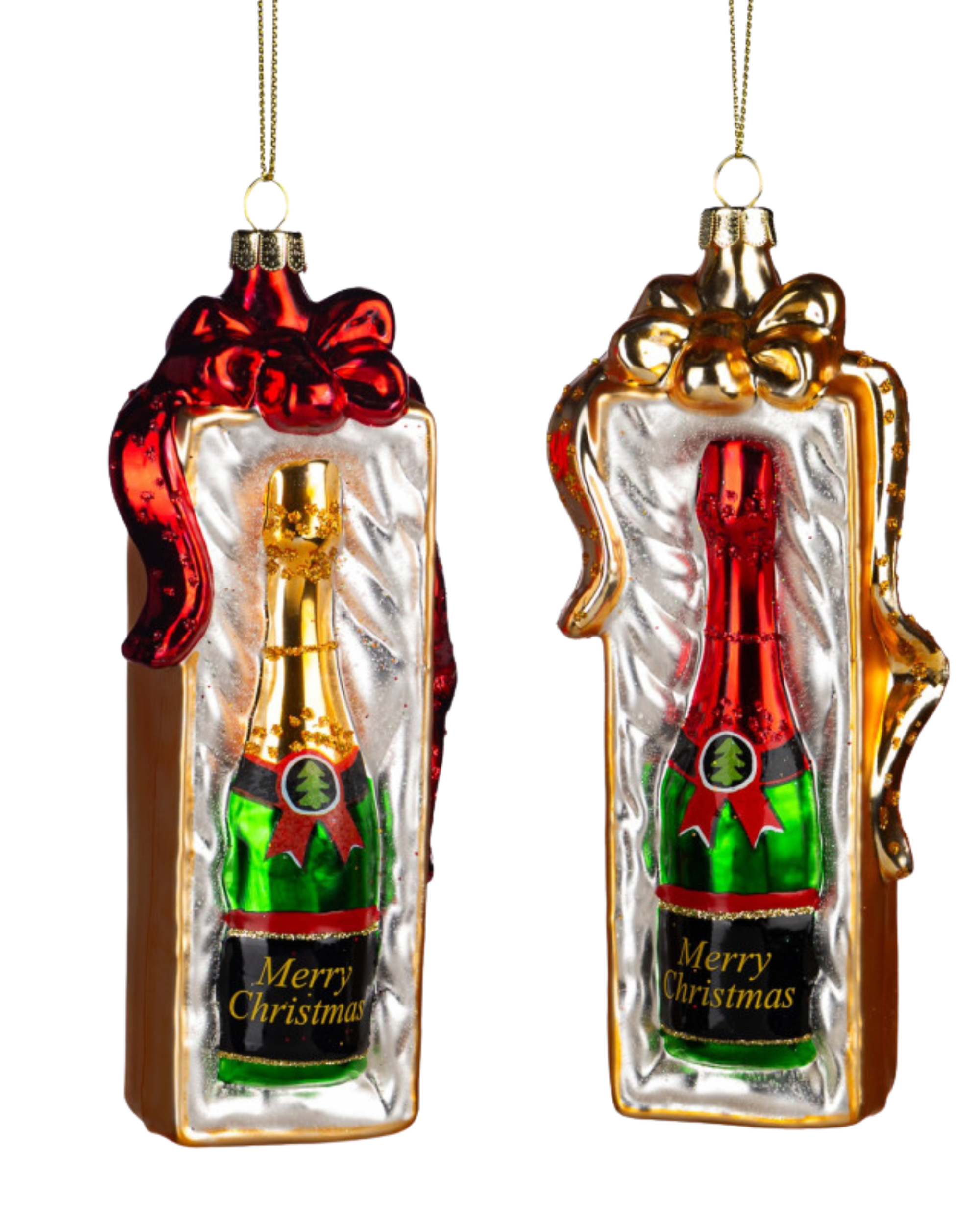 Weihnachtsbaumschmuck Champagner (Set of 2)