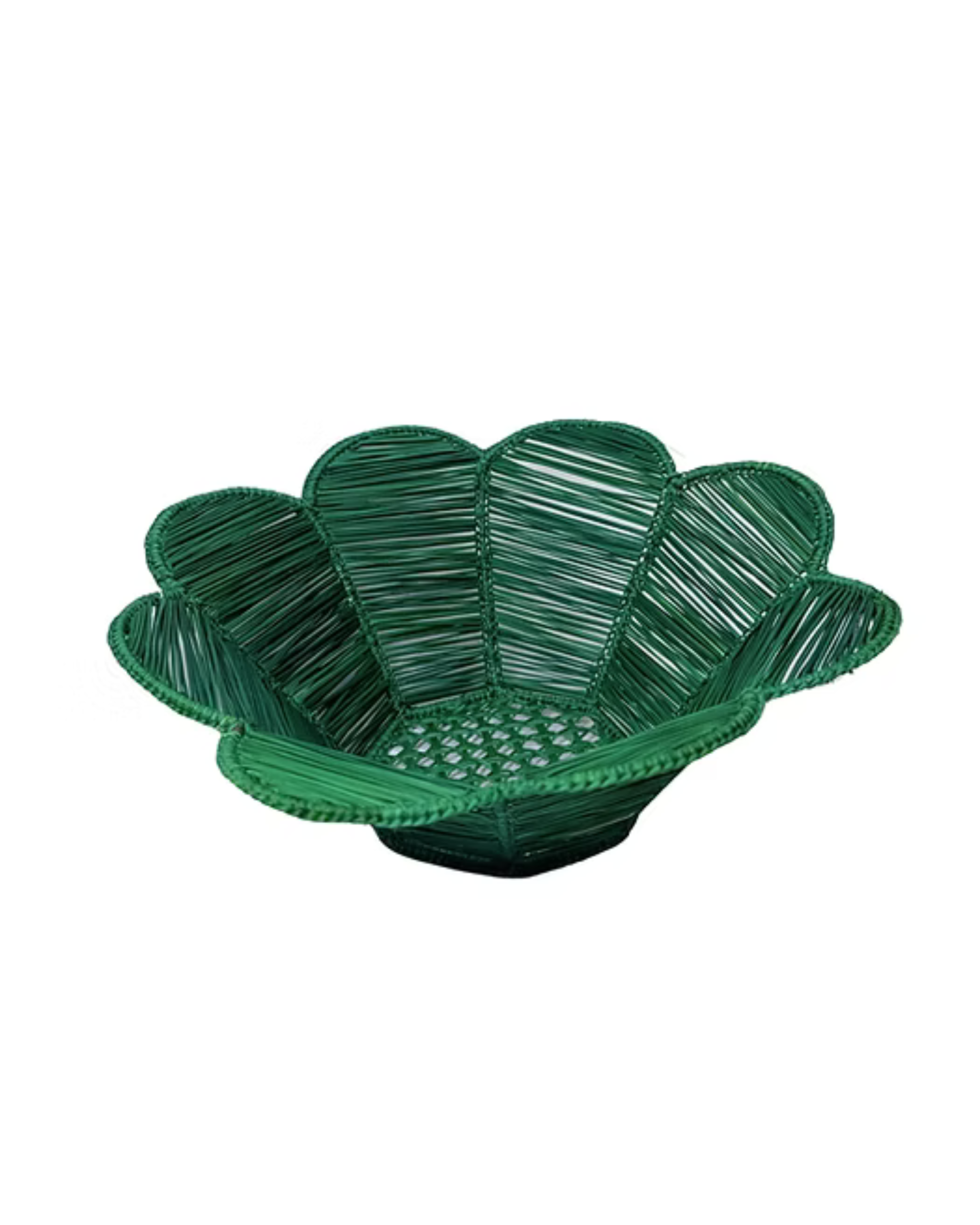 Flower Bread Basket green