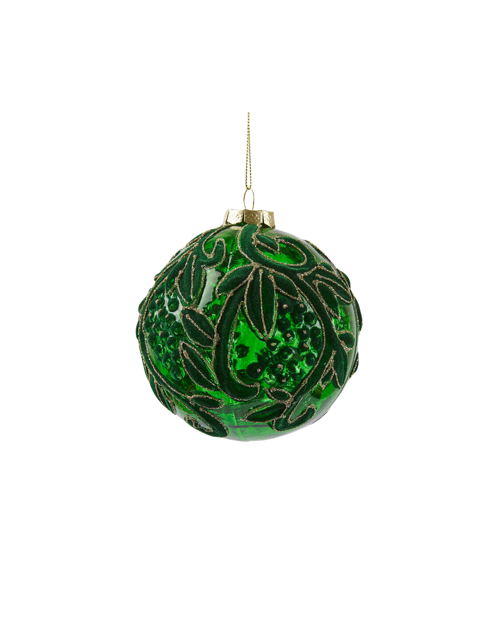 Weihnachtskugel Green Glas Velvet