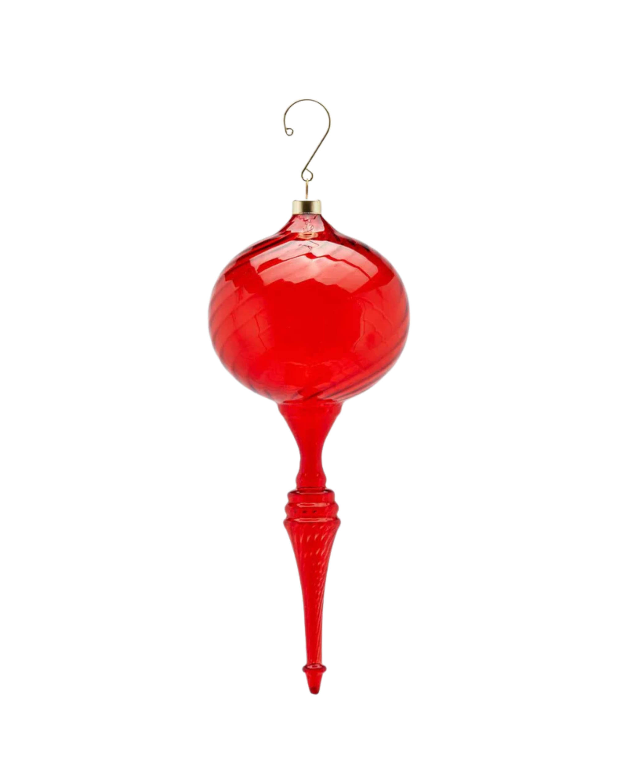 Weihnachtskugel Glas Zapfen Red