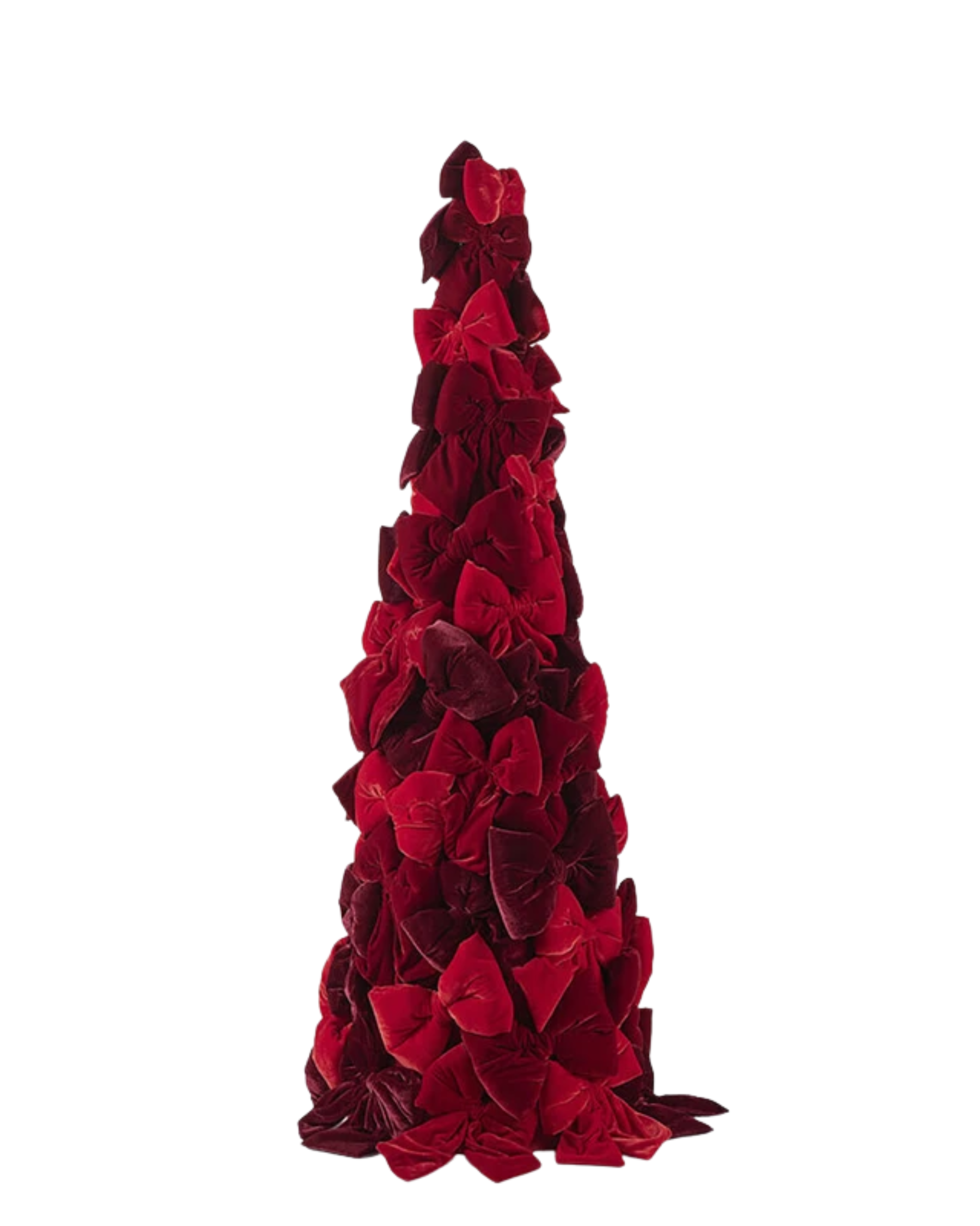 Velvet Bow Tree Red Large