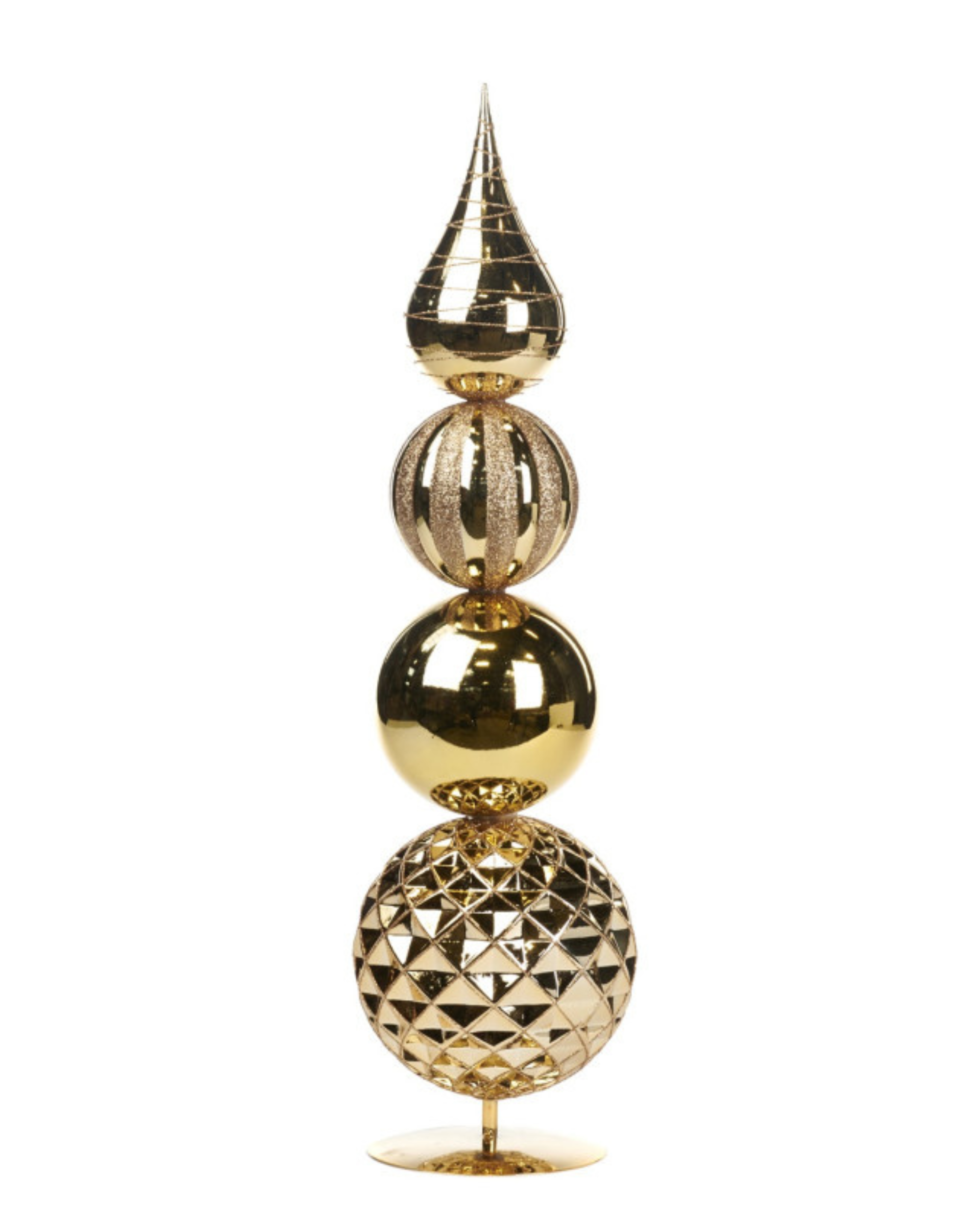 Weihnachtskugel Turm Gold