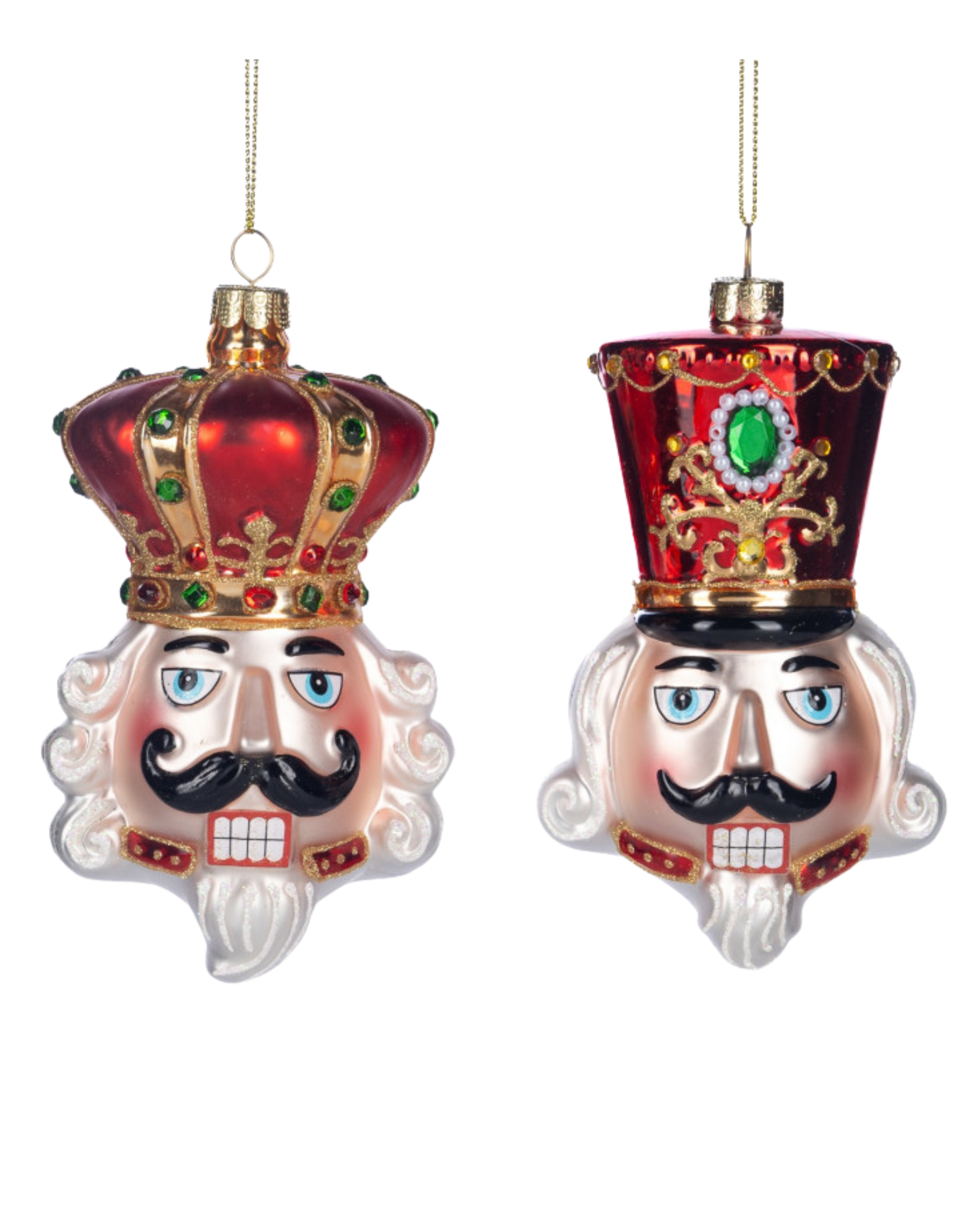 Weihnachtsbaum-Nussknackerkopf (2er Set)