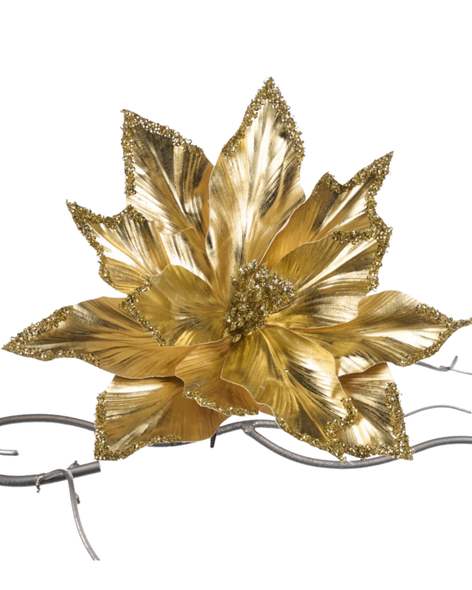 Weihnachtsstern Gold mit Clip