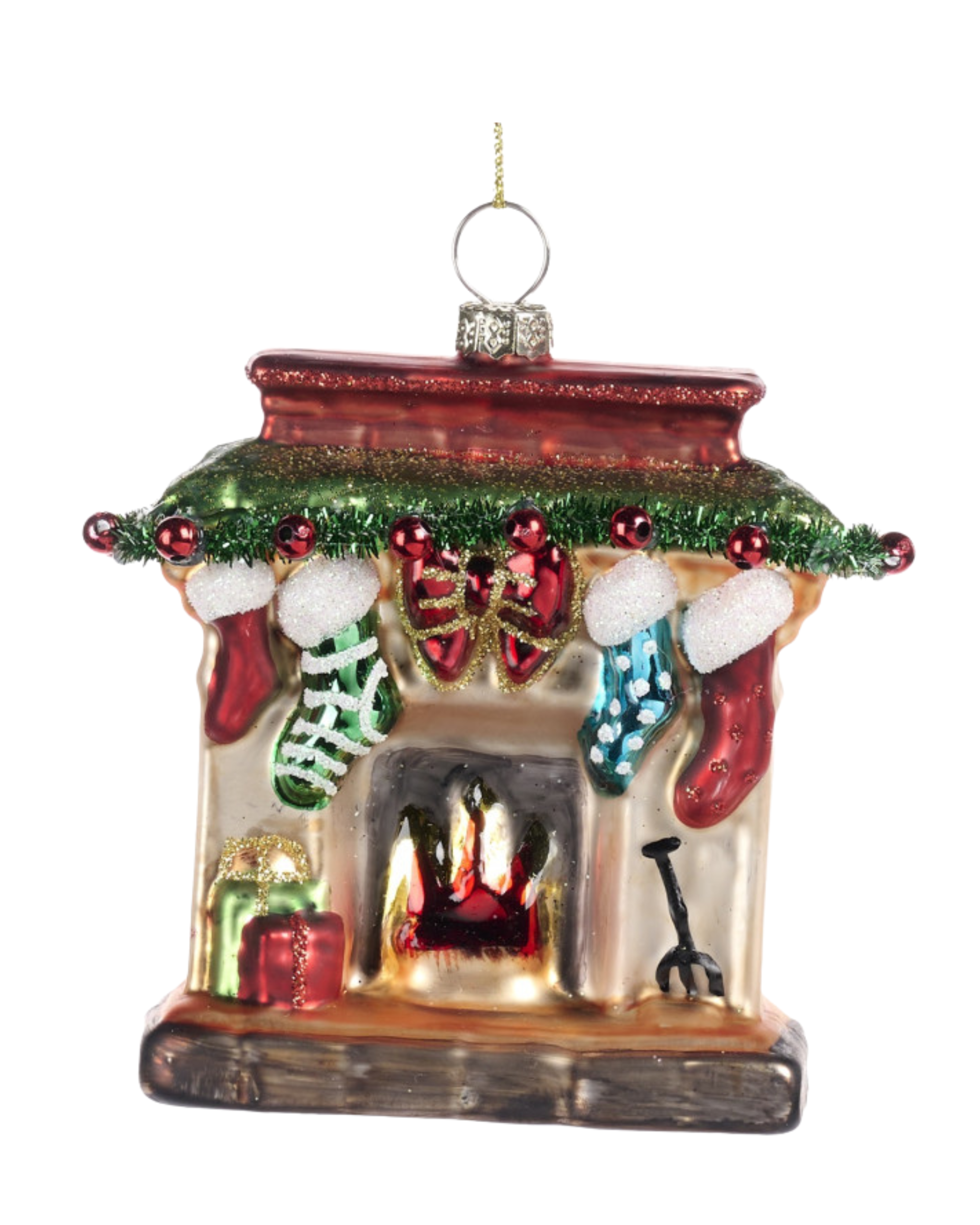 Weihnachtsbaumschmuck Kamin