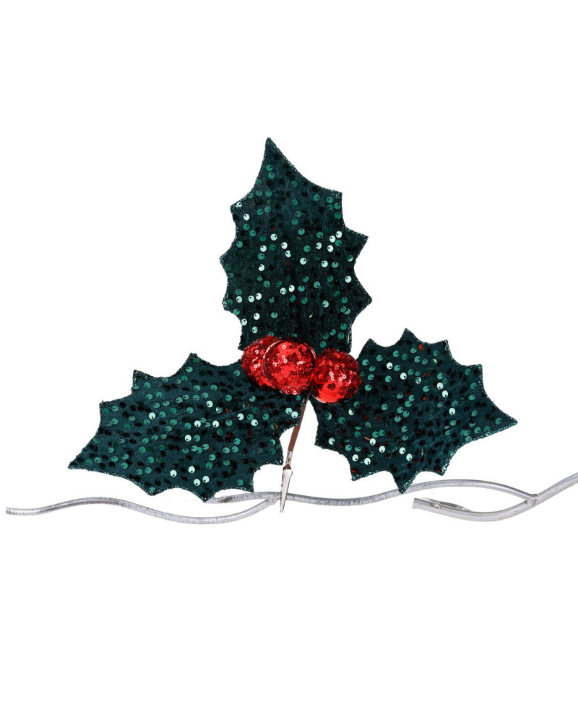 Stechpalmenzweig mit Clip