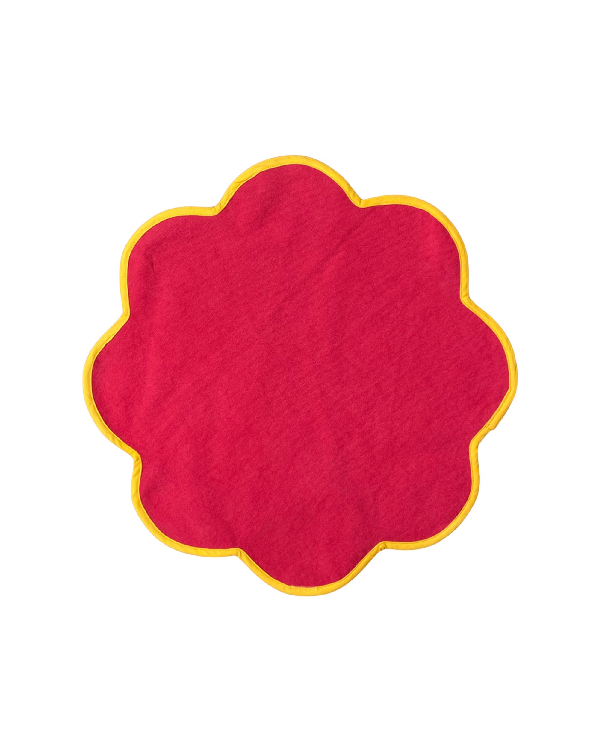 Tischset Rot/Gelb (4er Set)