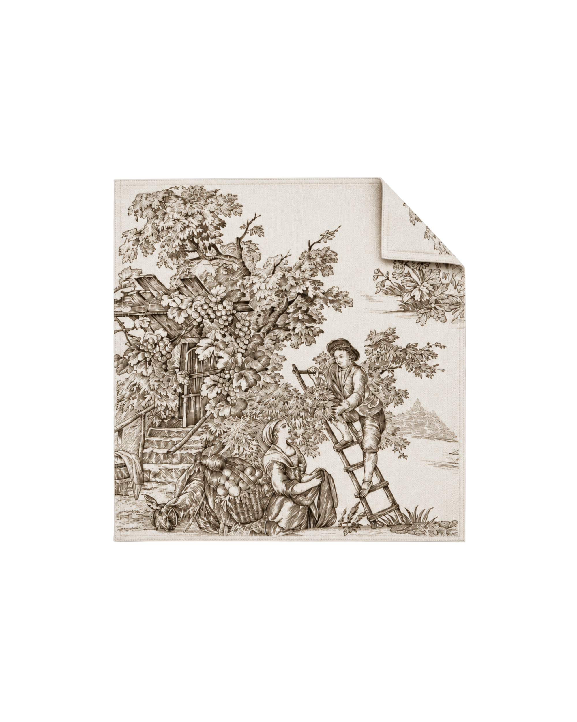 Napkins "Toile de Jouy in Sand" (set of 4)