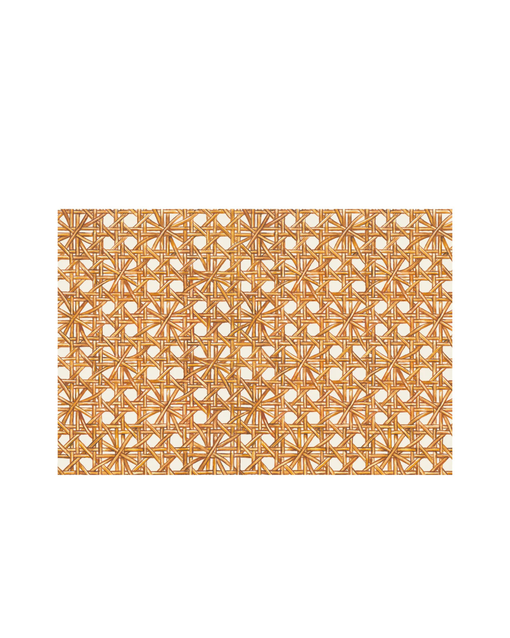 Papier Tischset Rattan Rechteckig