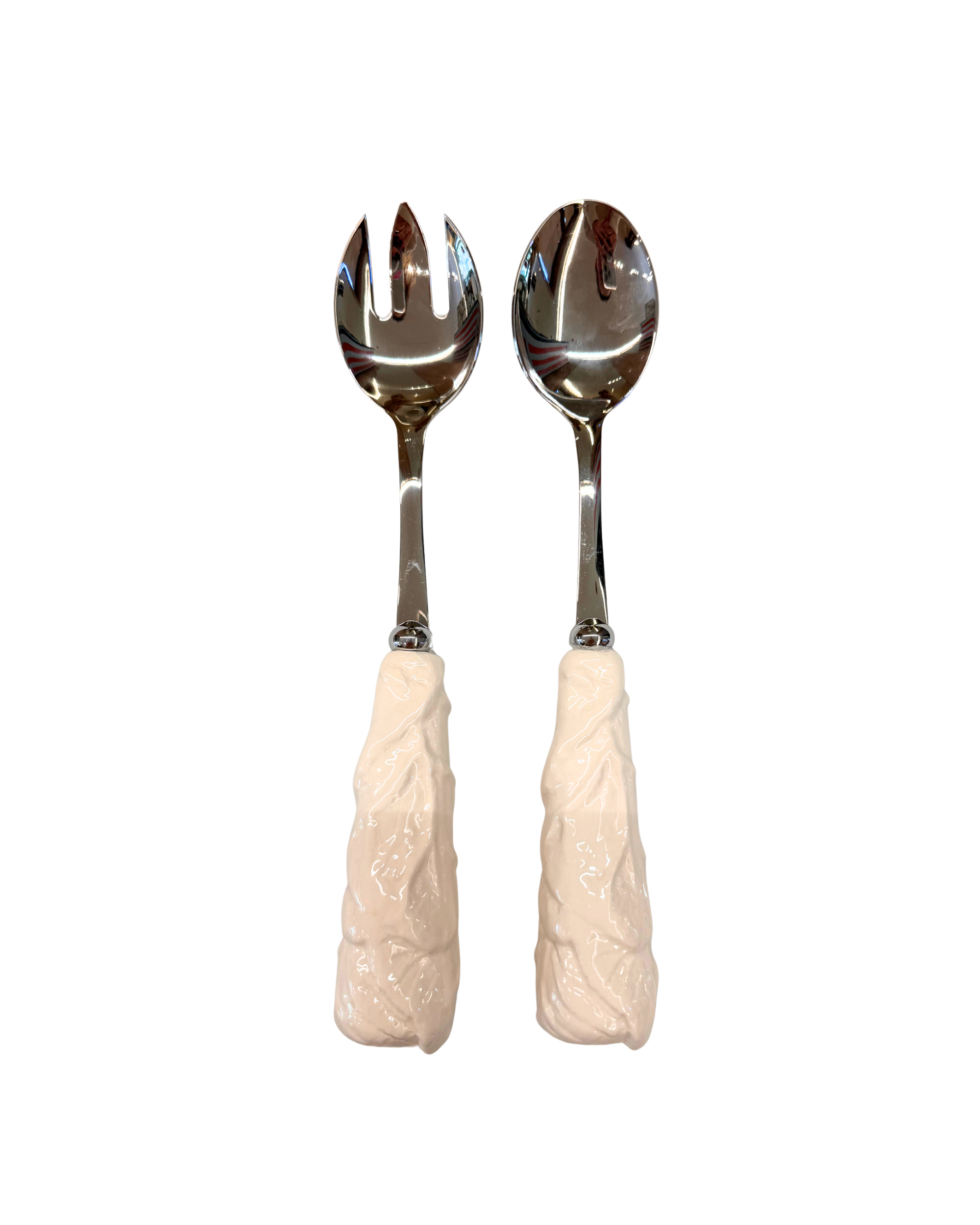 Les Ottomans Radicchio Serving Fork and Spoon