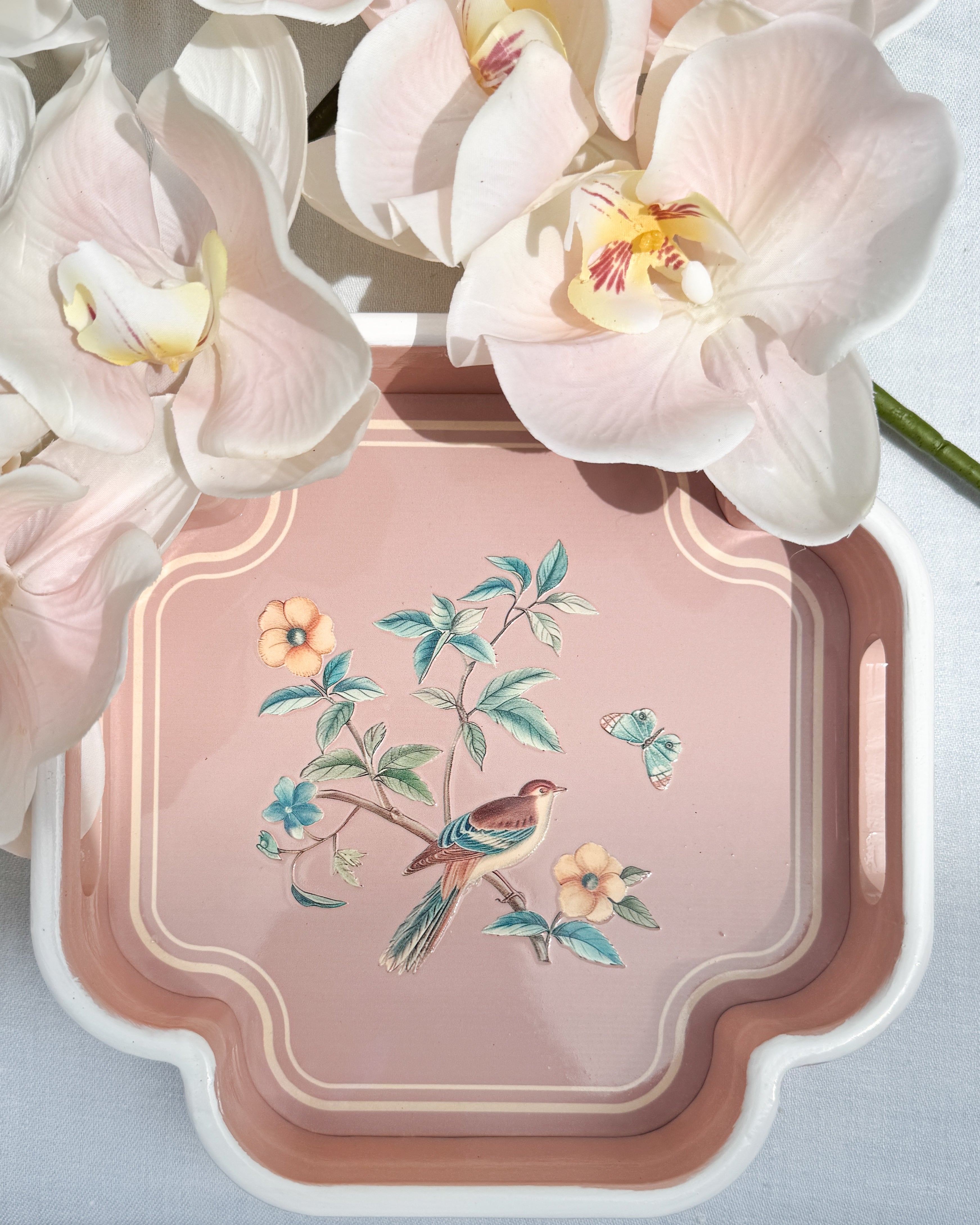Chinoise Tray 2er Set Hellblau / Rosa