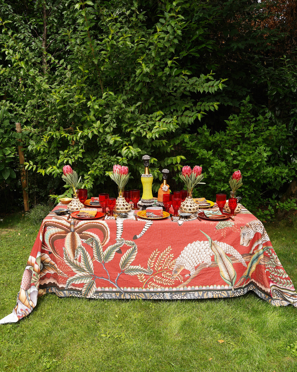 Rattan Flaschenvasen 4er Set