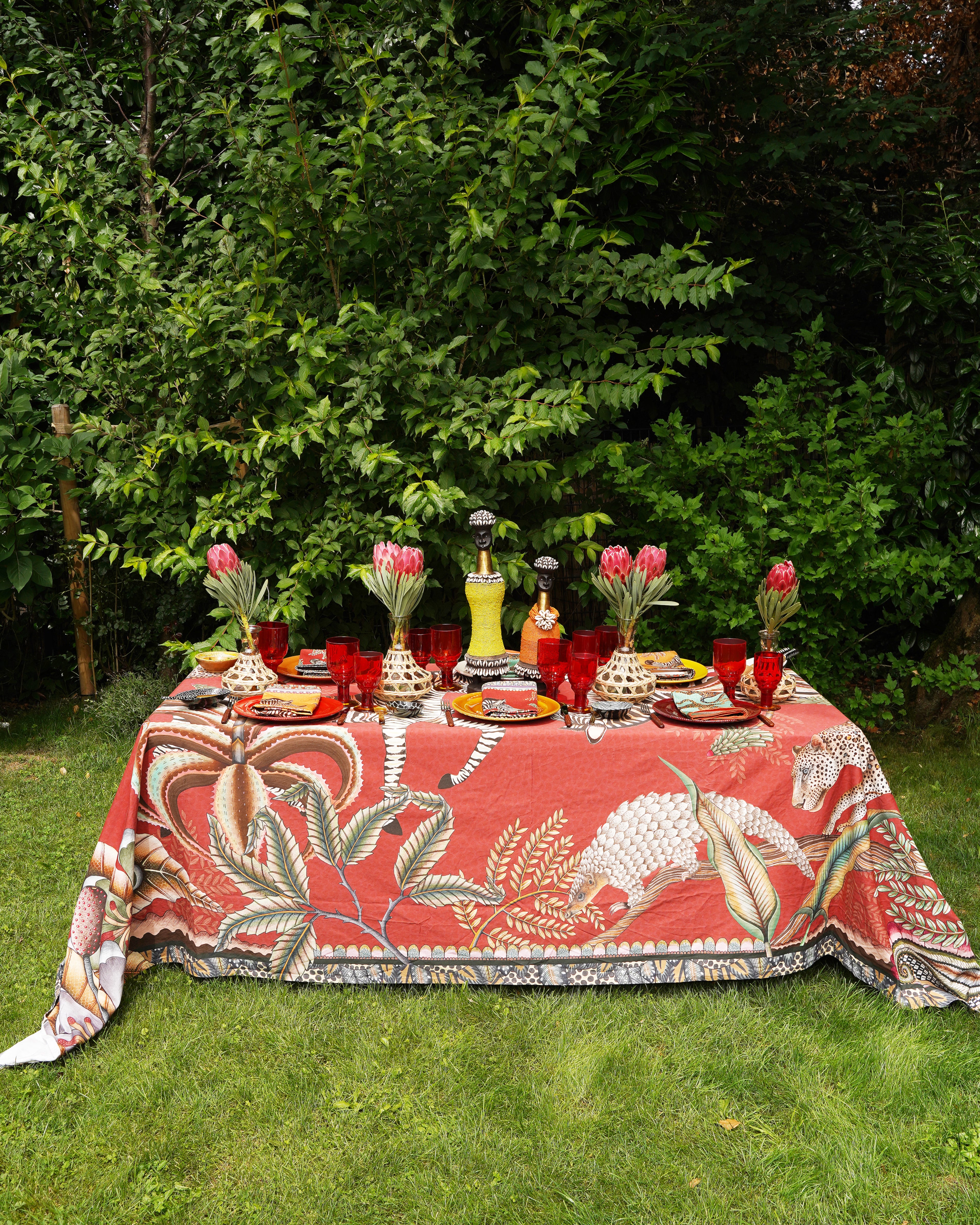 Rattan Flaschenvasen 4er Set