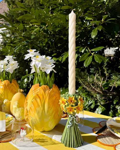 Kerzenhalter Narzissen Bouquet Gelb-Grün
