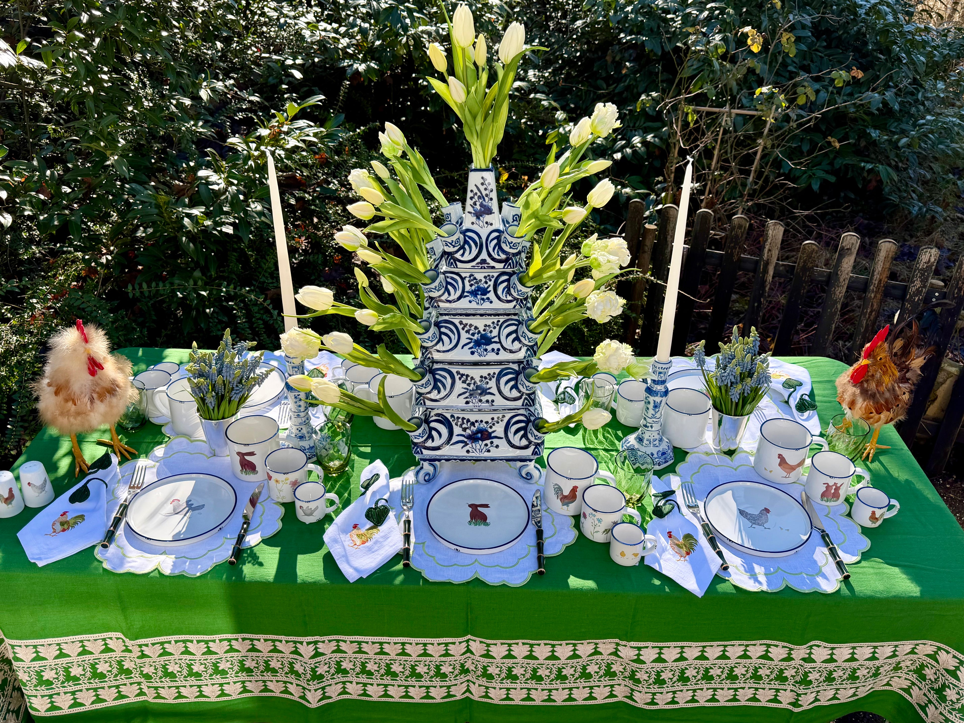 Handgewebter Serviettenring Herz Grün, 4er Set