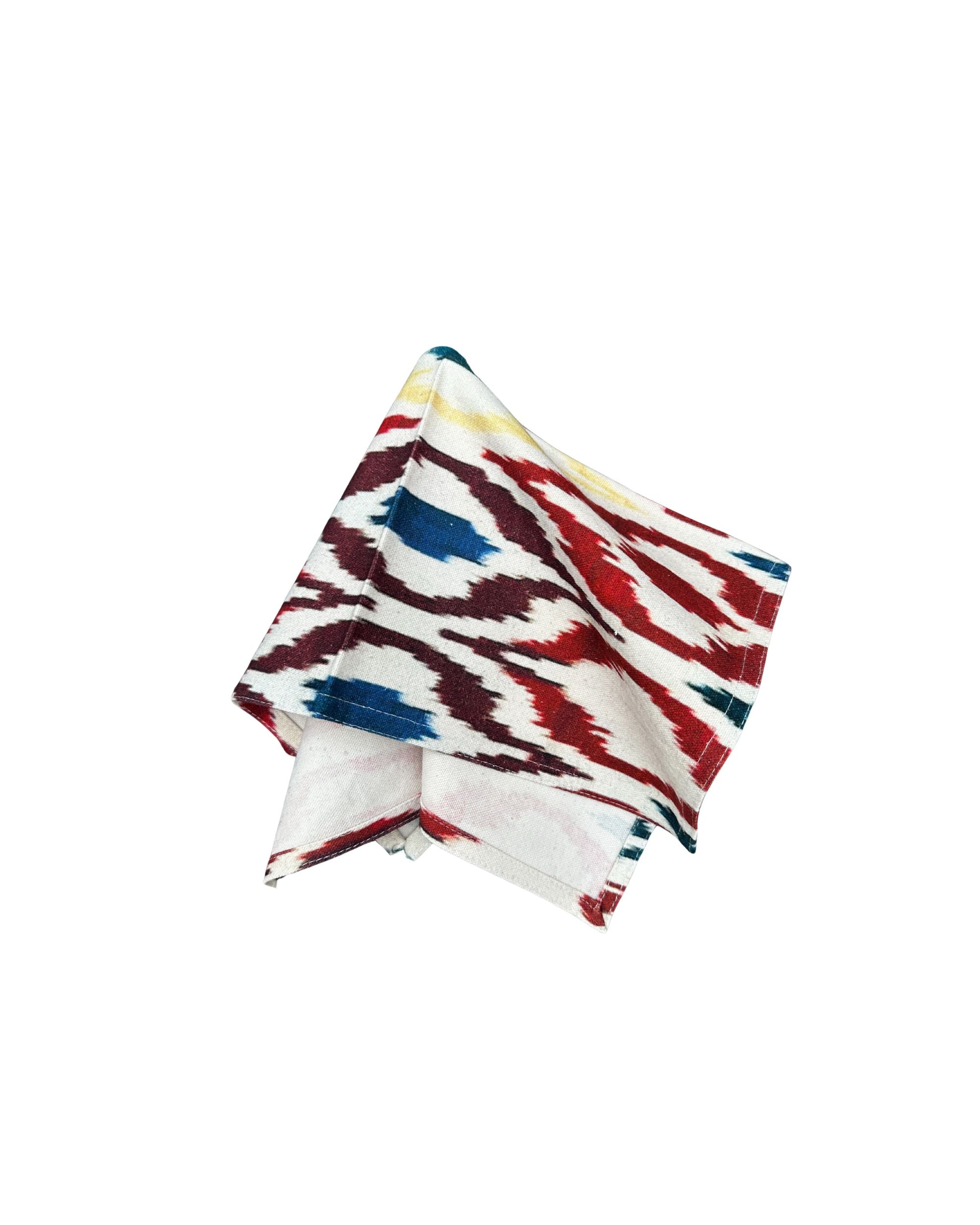 Printed napkins in red/blue (set of 4)