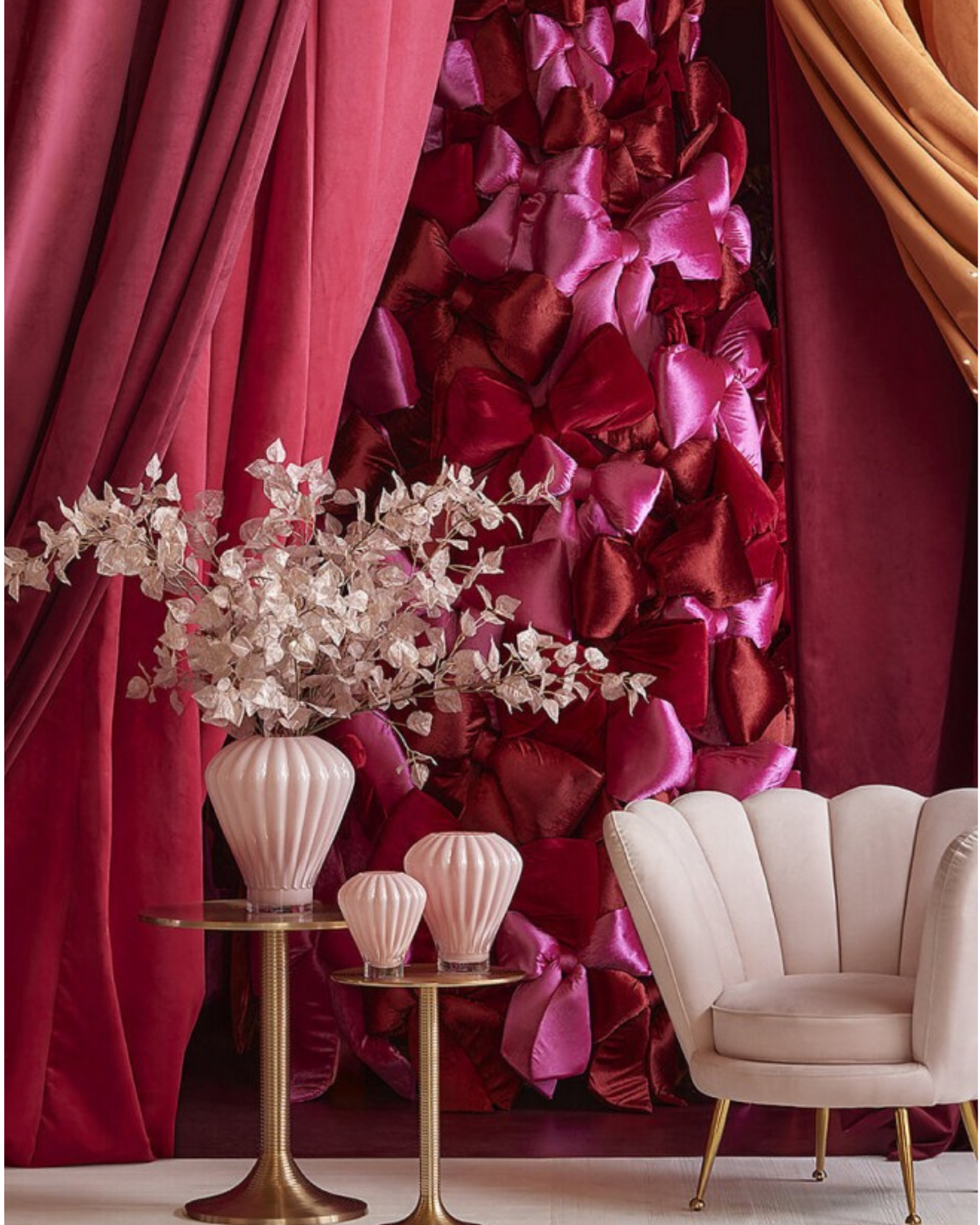 Glasvase Diamant Rosa Medium