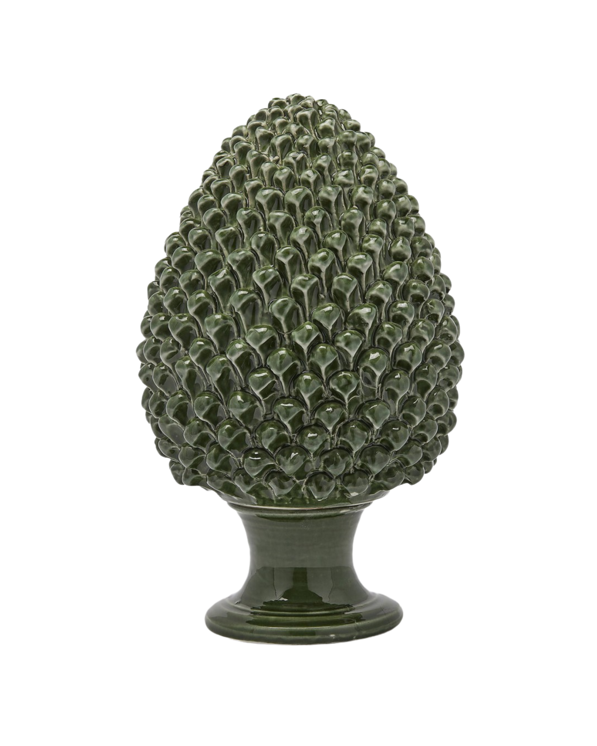Keramik Pine Cone Grün Large