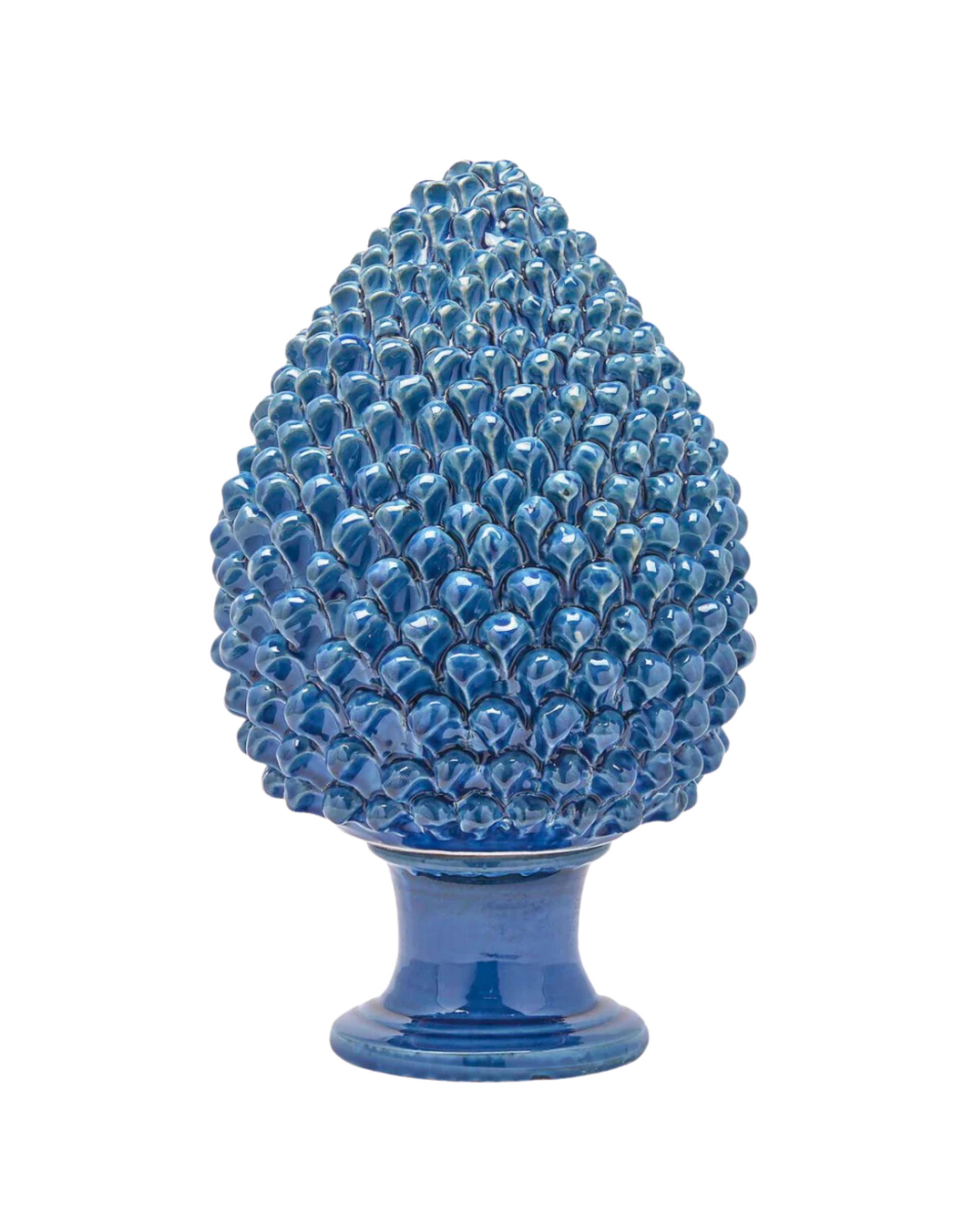 Keramik Pine Cone Blau Large