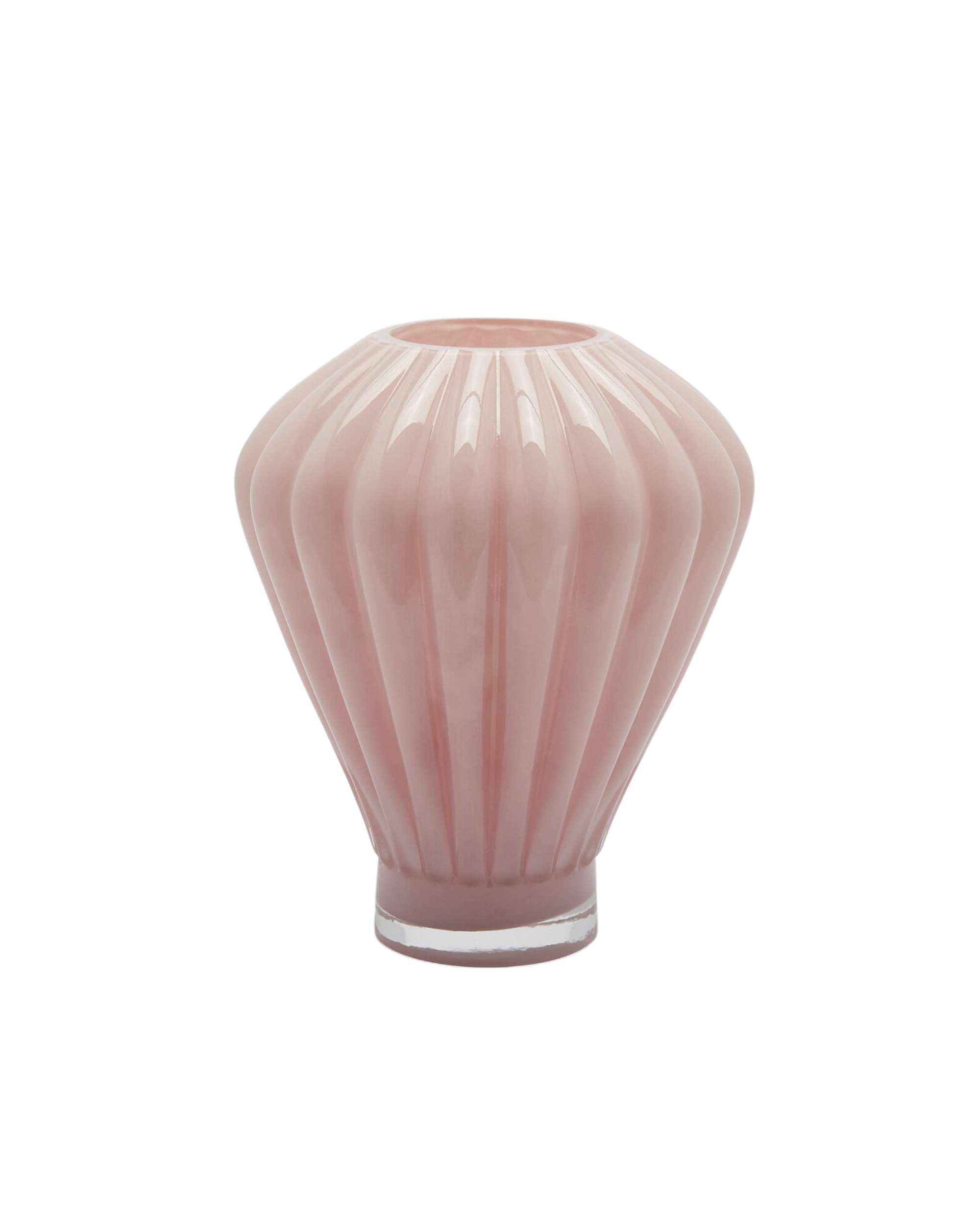 Glasvase Diamant Rosa Large