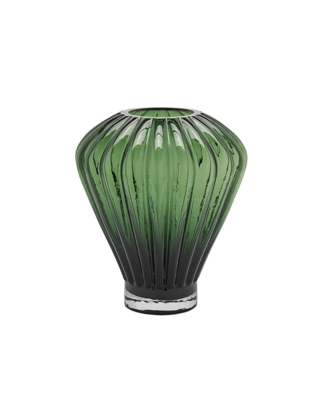 Glasvase Diamant Grün Large
