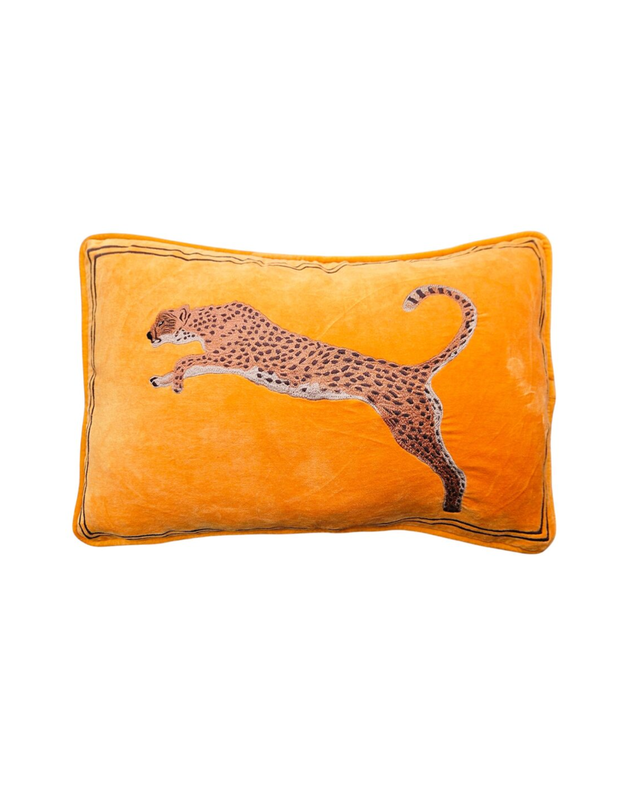 Velvet Leopard Cushion