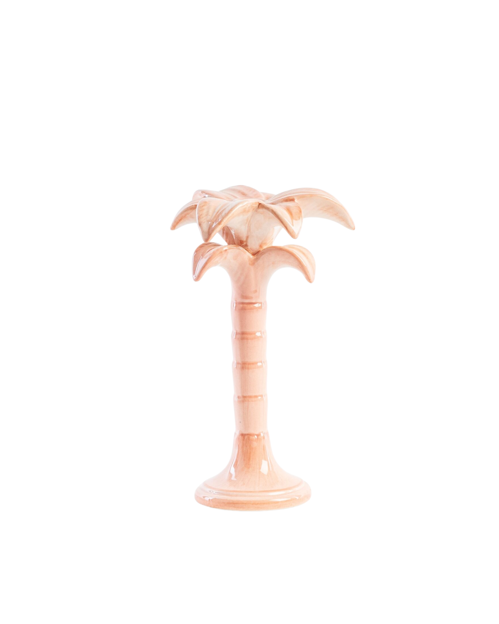 Palm Candleholder Pink Medium