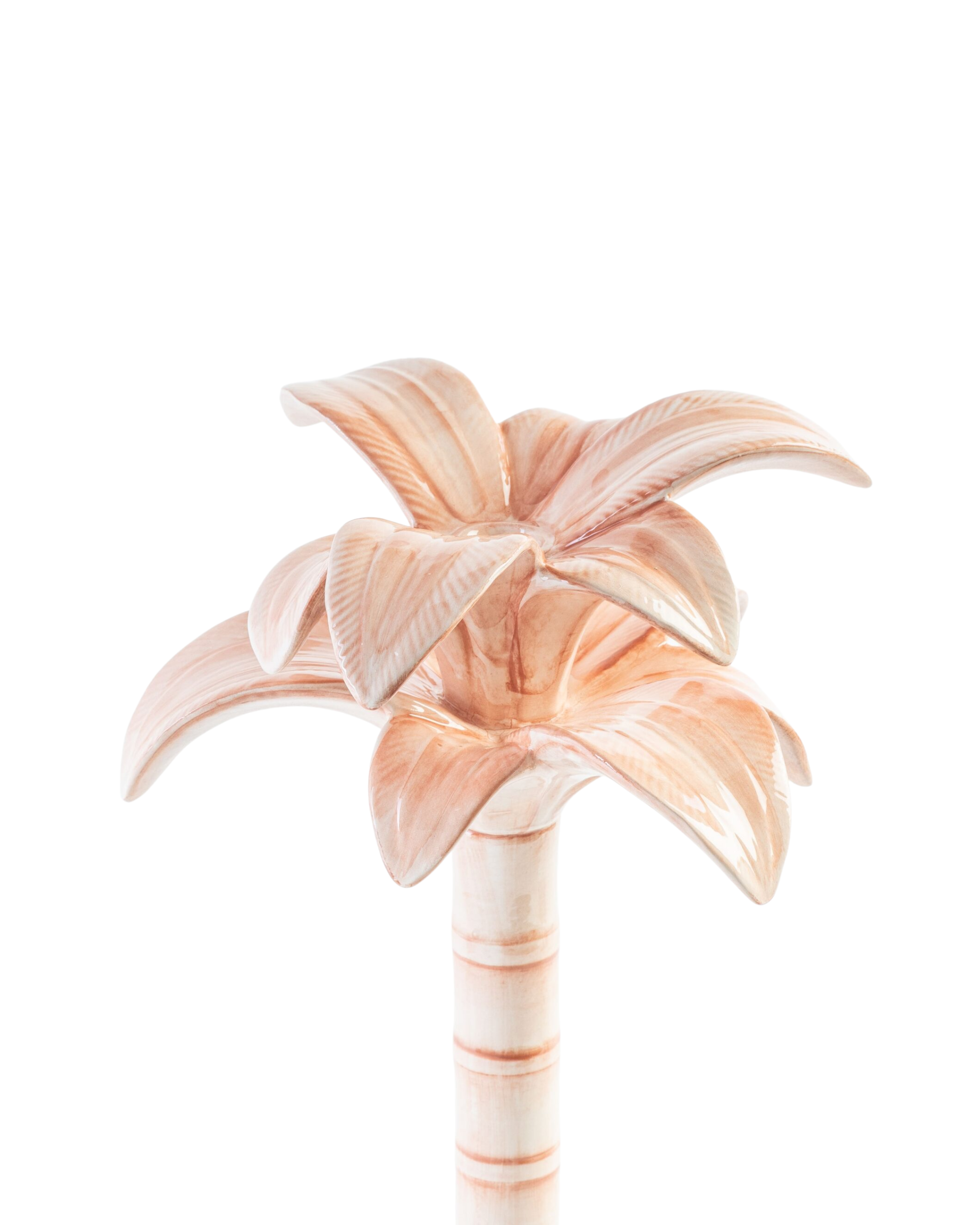 Palm Candleholder Pink Large