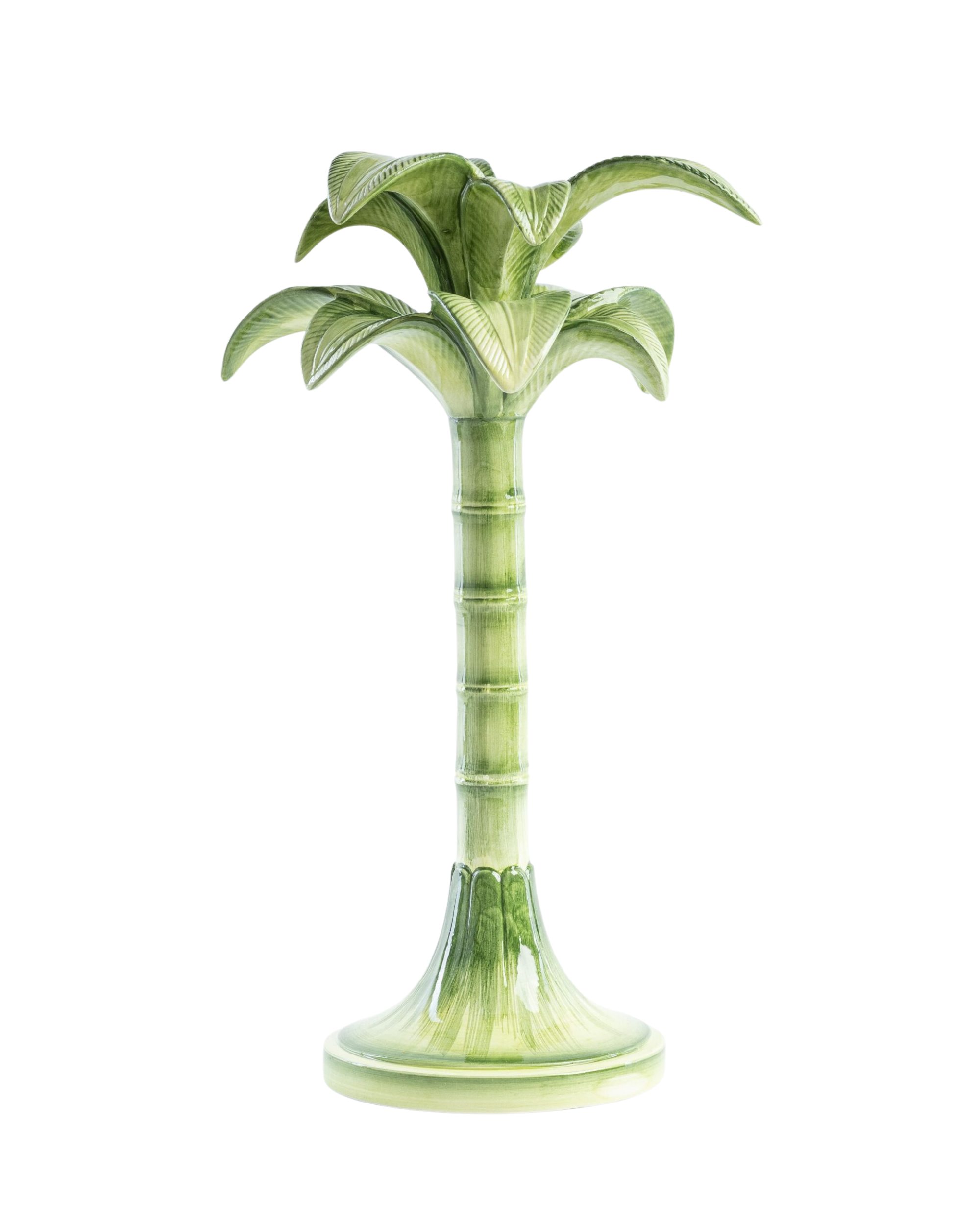 Palm Candleholder Green Large