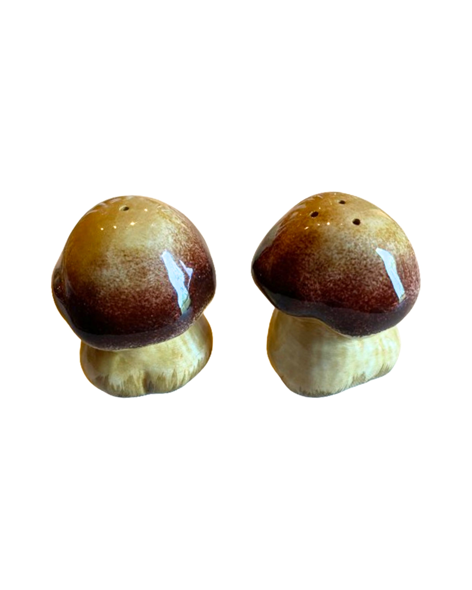 Mushroom Ceramic Salt & Pepper Shakers