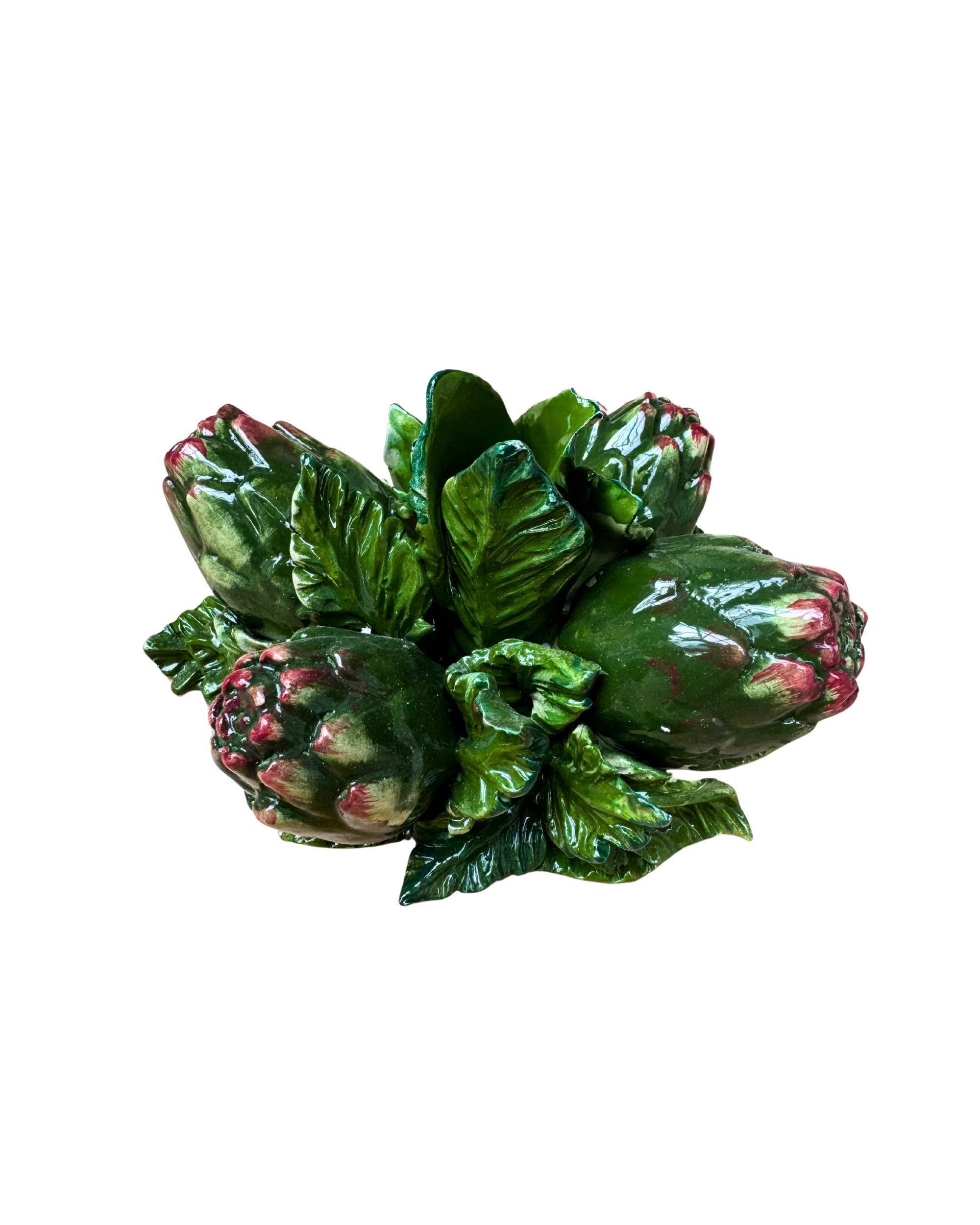 Handgefertigter Keramik-Kerzenhalter „Artischocke“