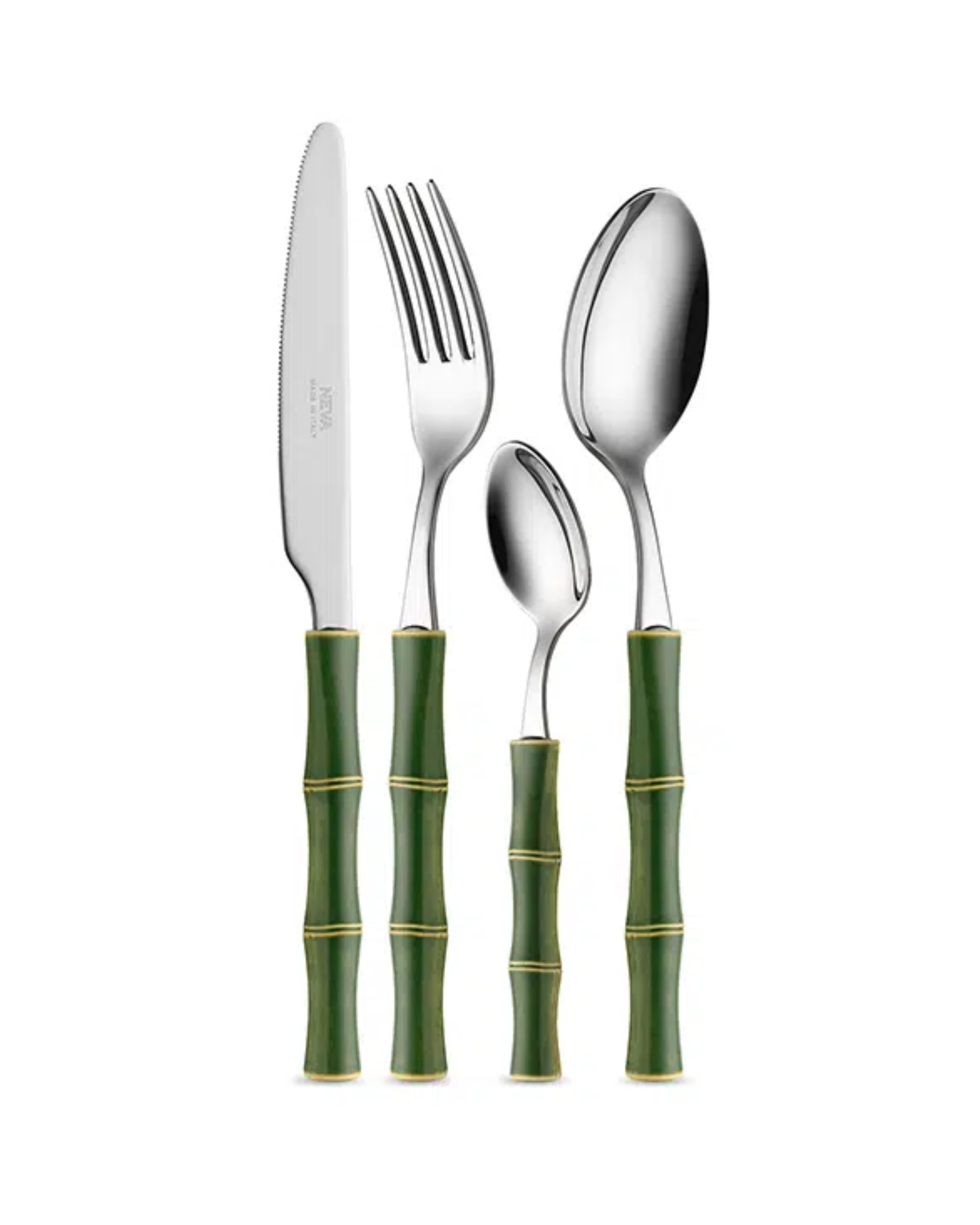 Green Bamboo Elegance Cutlery – 24-teiliges Besteckset für 6 Personen