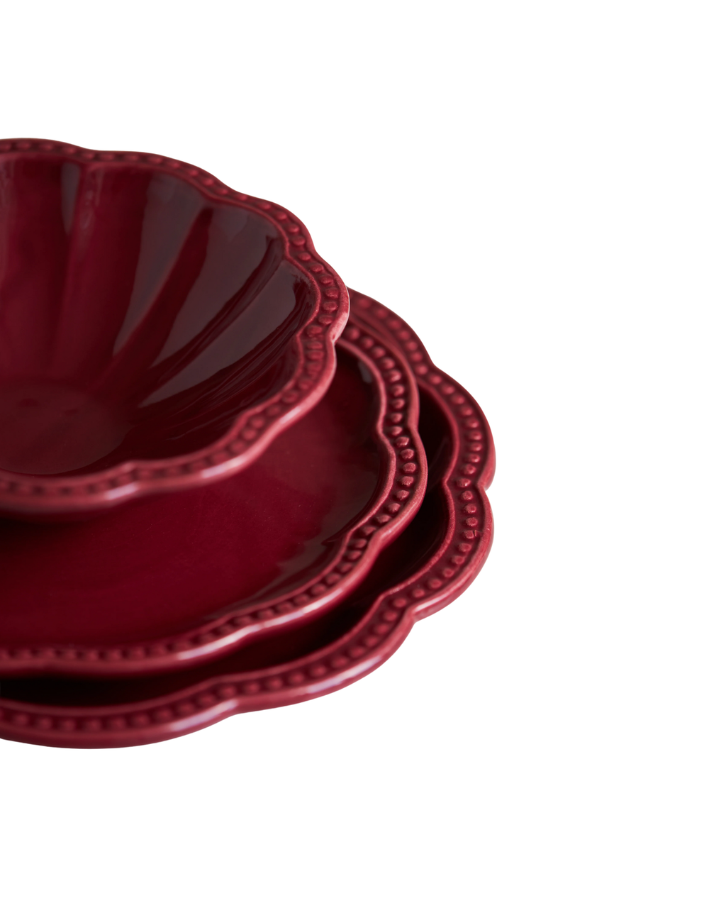 Teller Set "VINO ROSSO" 3-teilig