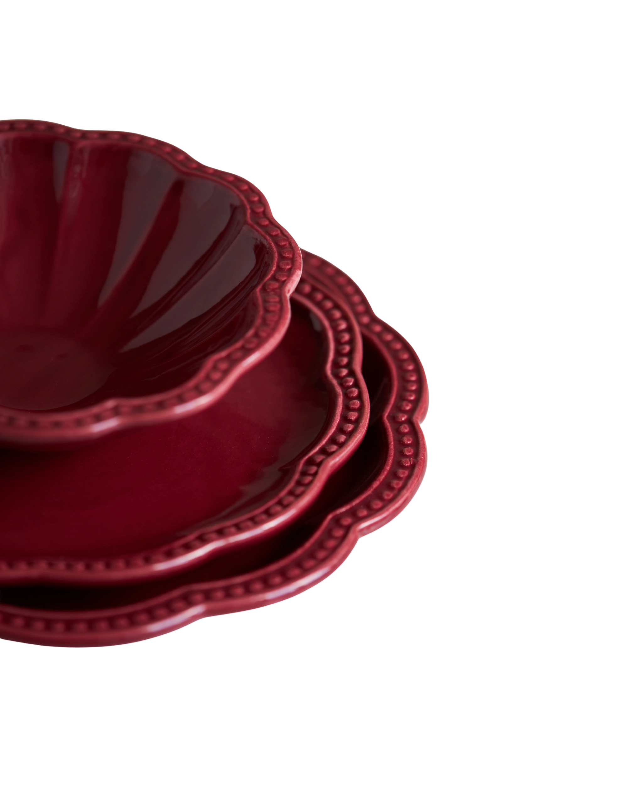 Teller Set "VINO ROSSO" 3-teilig