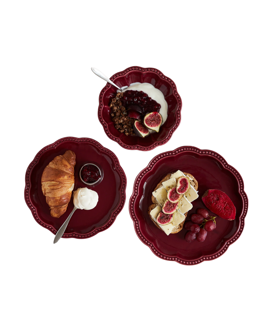 Teller Set "VINO ROSSO" 3-teilig
