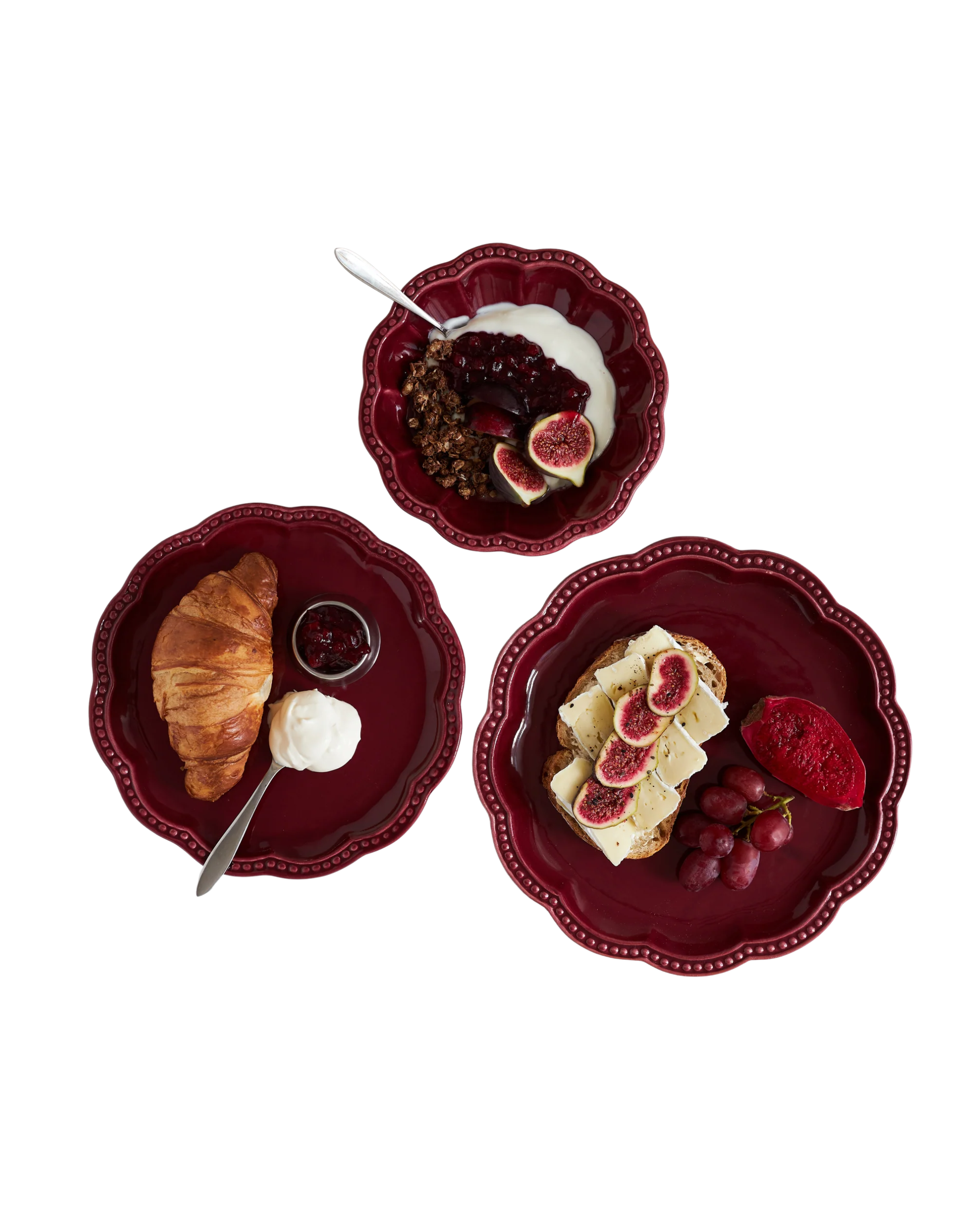 Teller Set "VINO ROSSO" 3-teilig