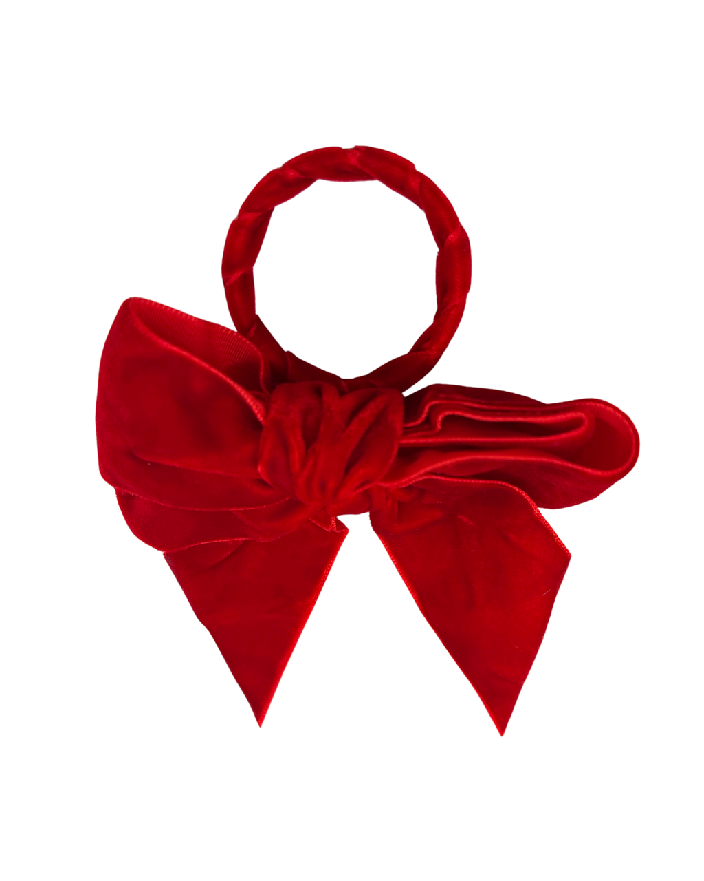 Napkinring Velvet Bow Red- Set of 4