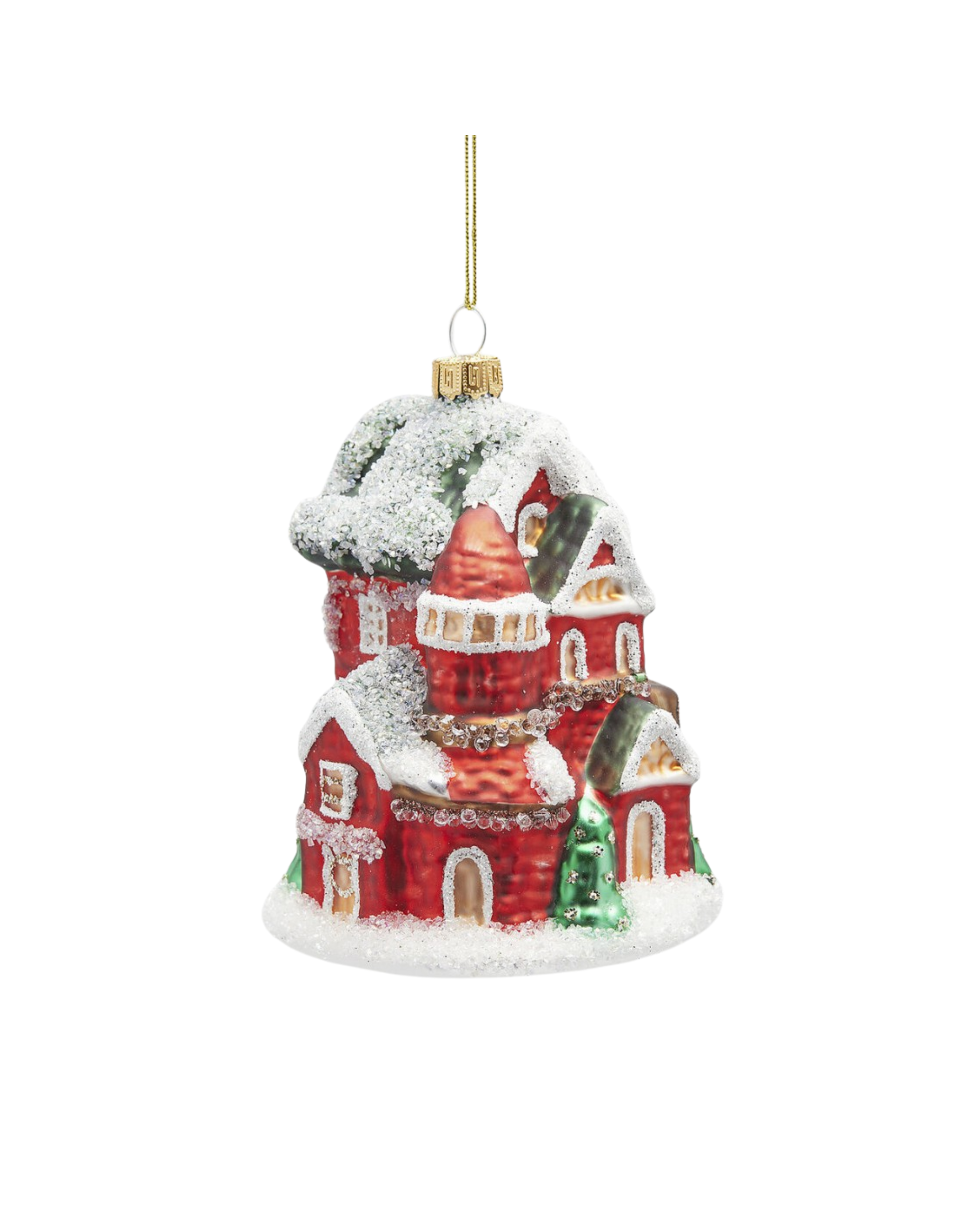 Weihnachtskugel Haus